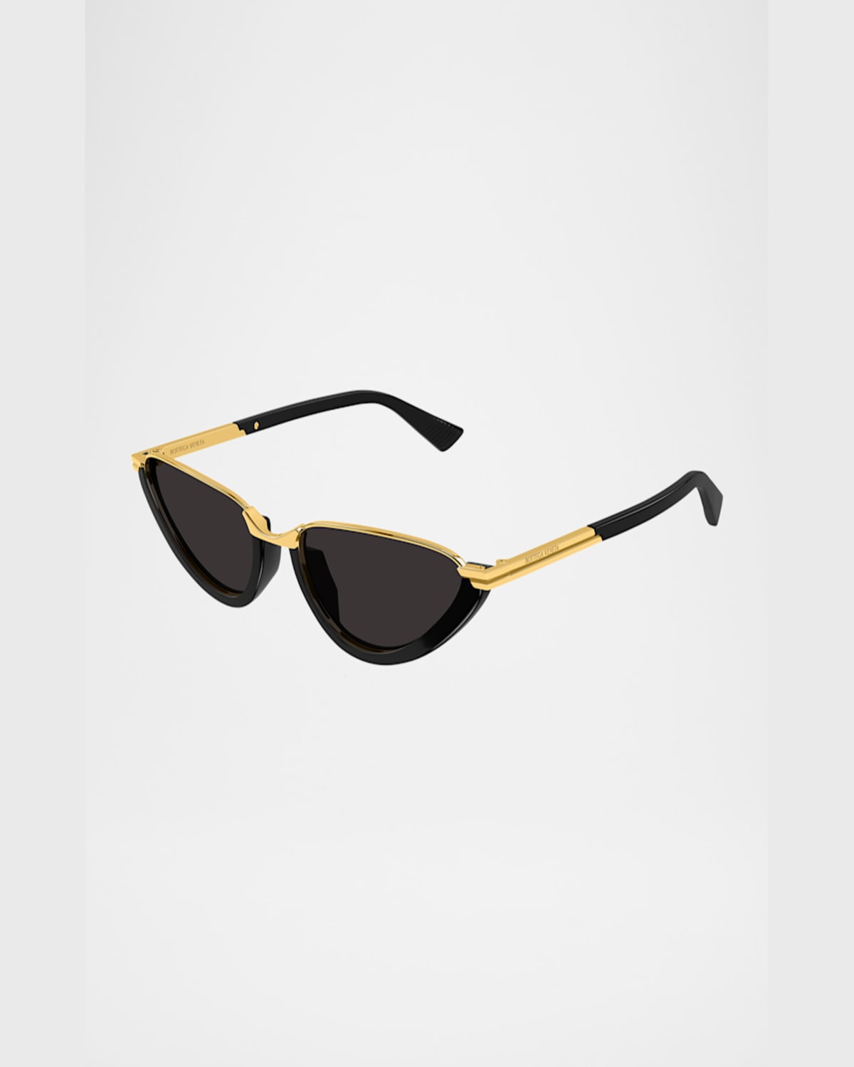 Bottega Veneta Recycled Acetate And Metal Cat-eye Sunglasses In Black