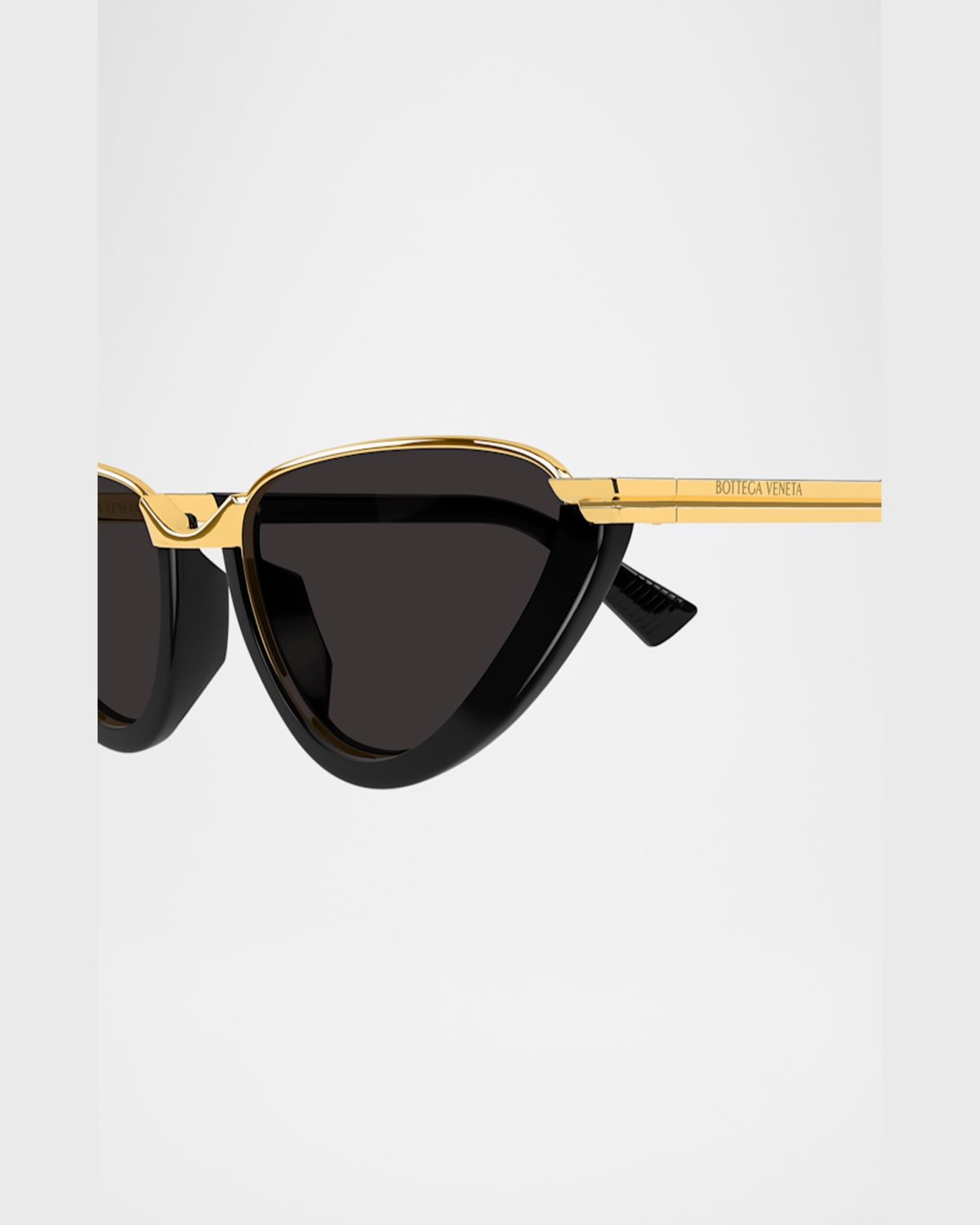 Bottega Veneta Recycled Acetate And Metal Cat-eye Sunglasses In Black