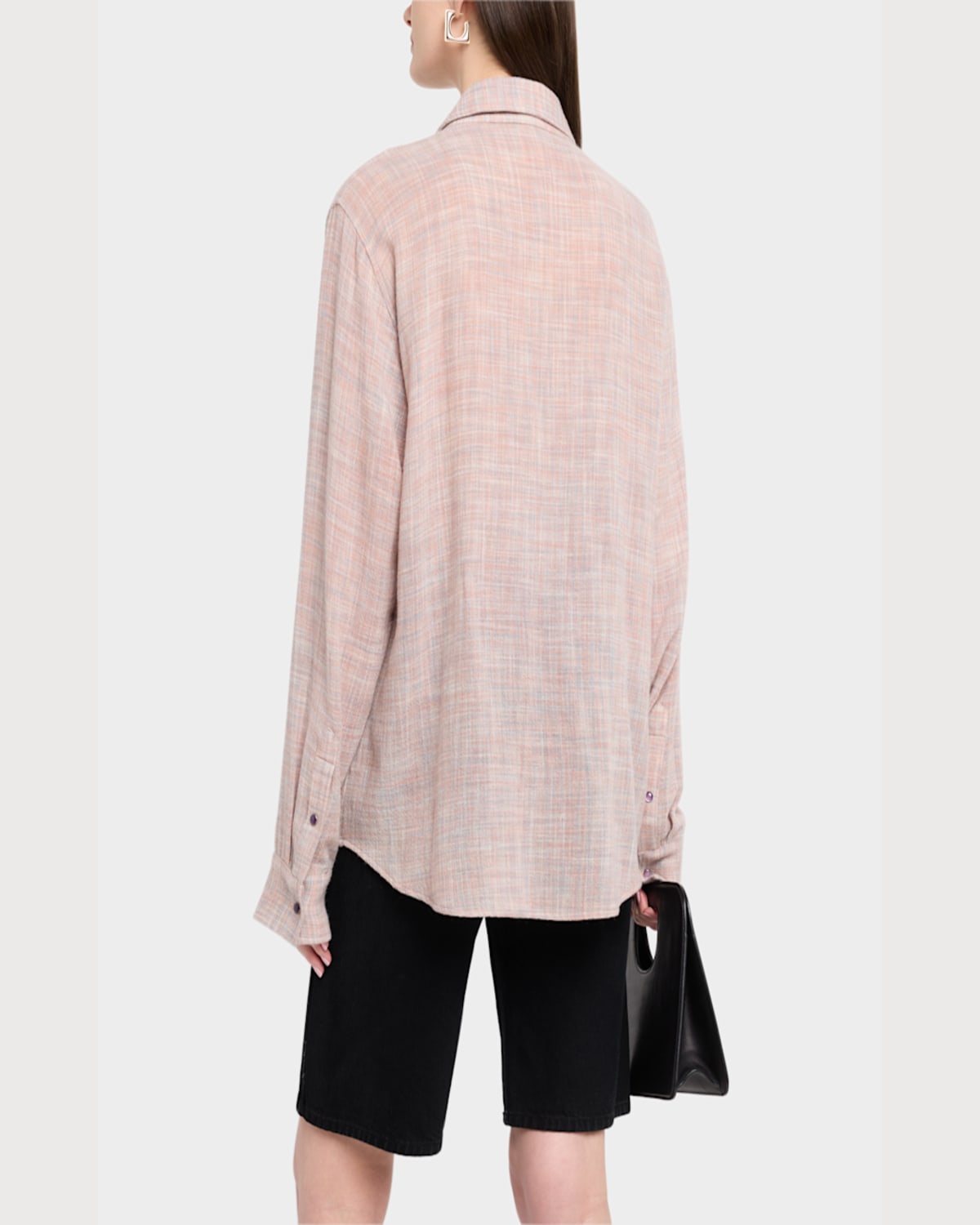 God's True Cashmere Space Dye Gauze Cashmere Shirt In Pink