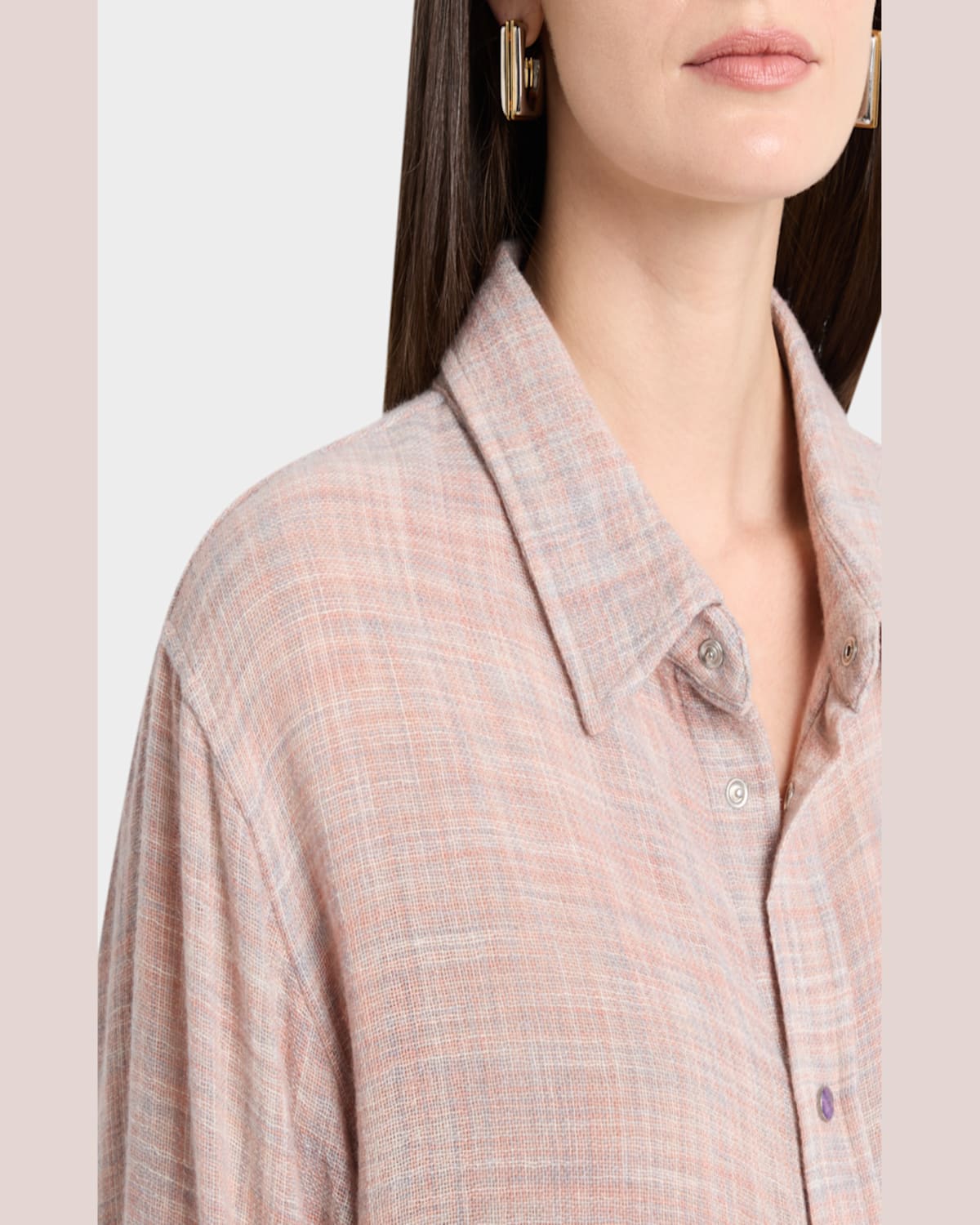 God's True Cashmere Space Dye Gauze Cashmere Shirt In Pink