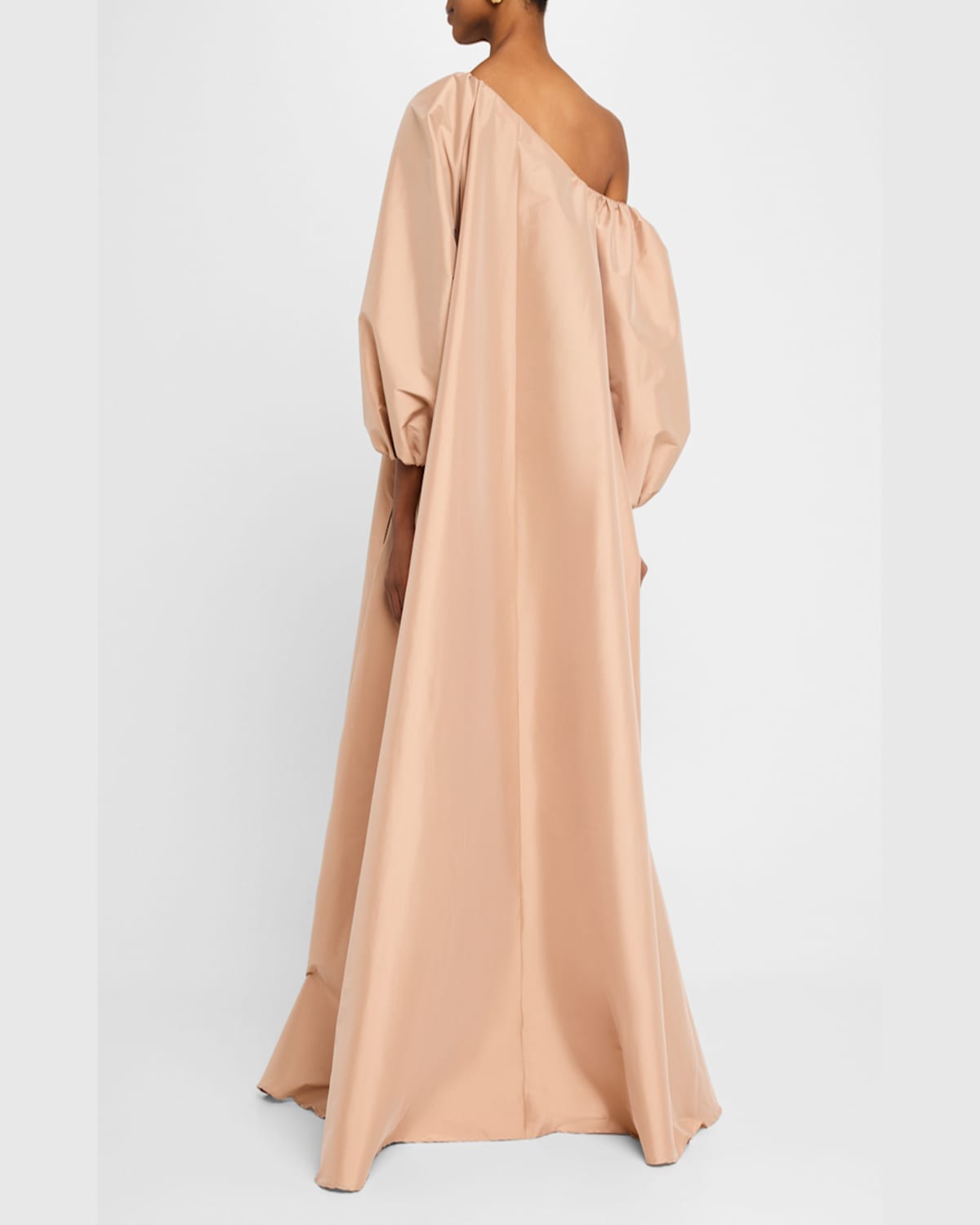 Bernadette Nathalie Off-the-shoulder Taffeta Gown In Nude