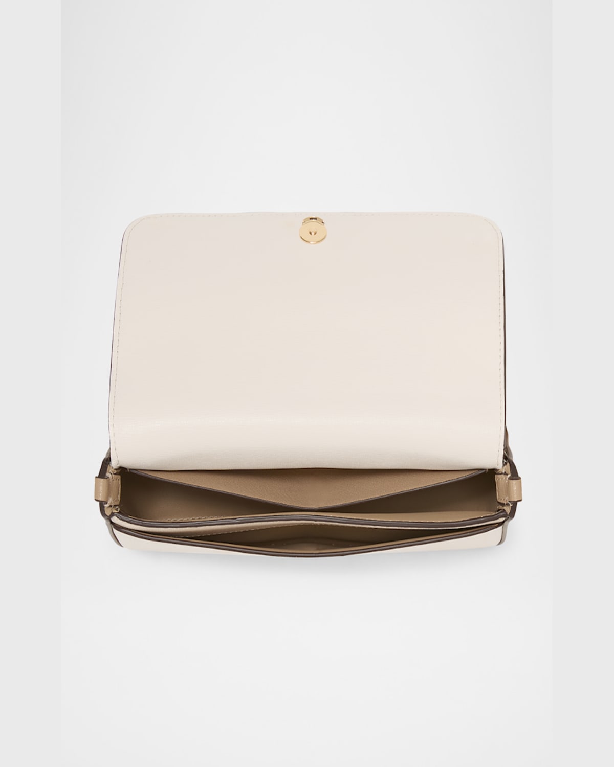 Kate Spade New York Devin Colorblocked Saffiano Leather Flap Chain Wallet In Timeless Taupe Multi