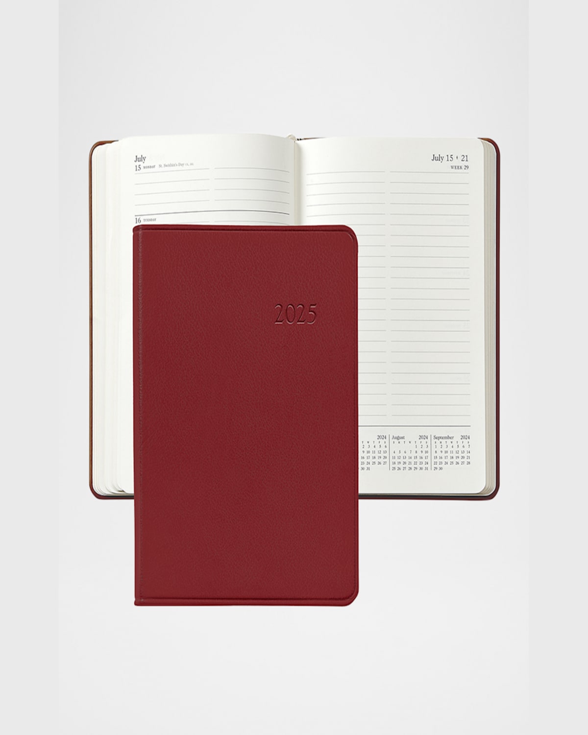 Graphic Image 2025 Leather Notebook In Red