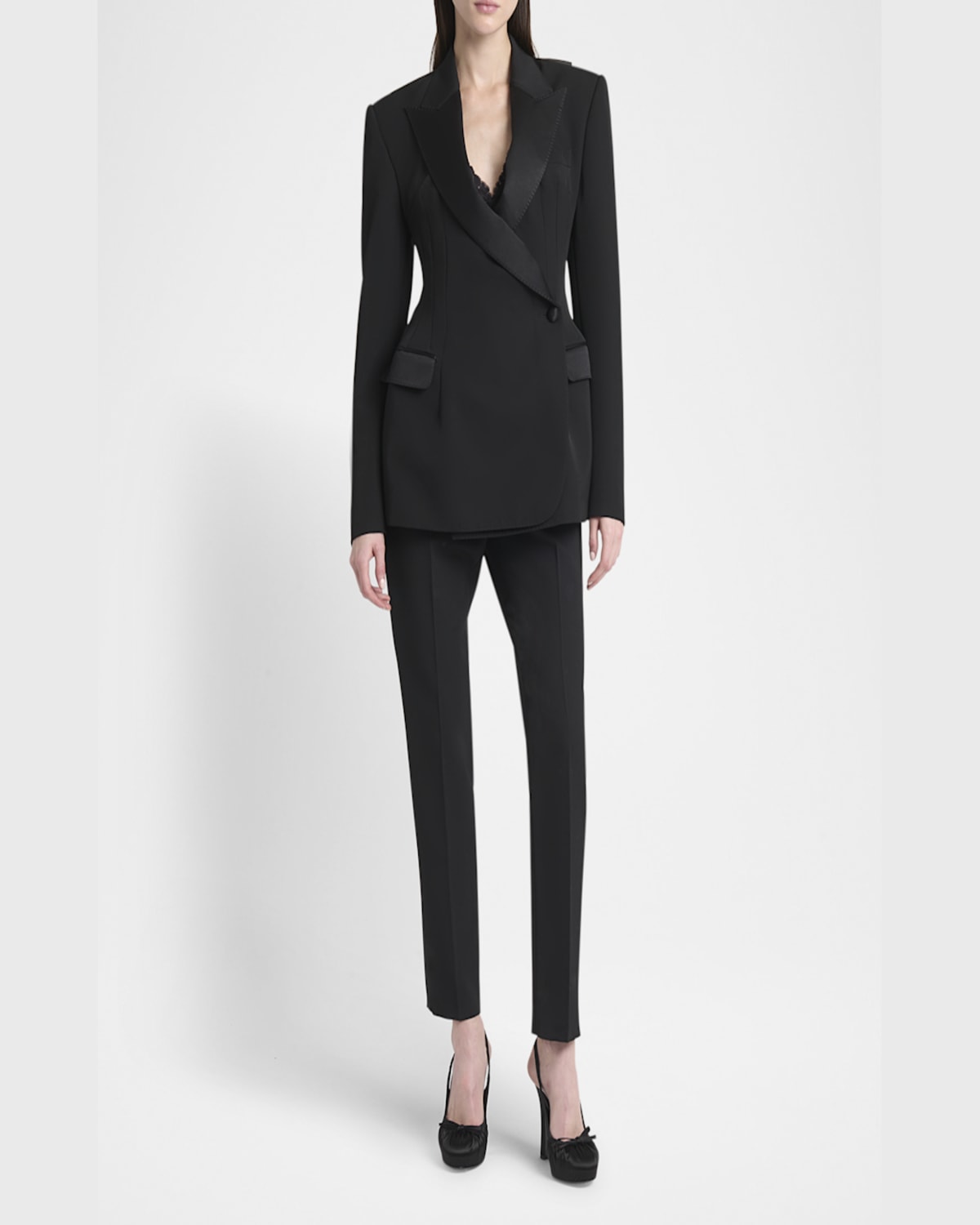 Dolce & Gabbana Double-breasted Blazer Peak Lapels In Black