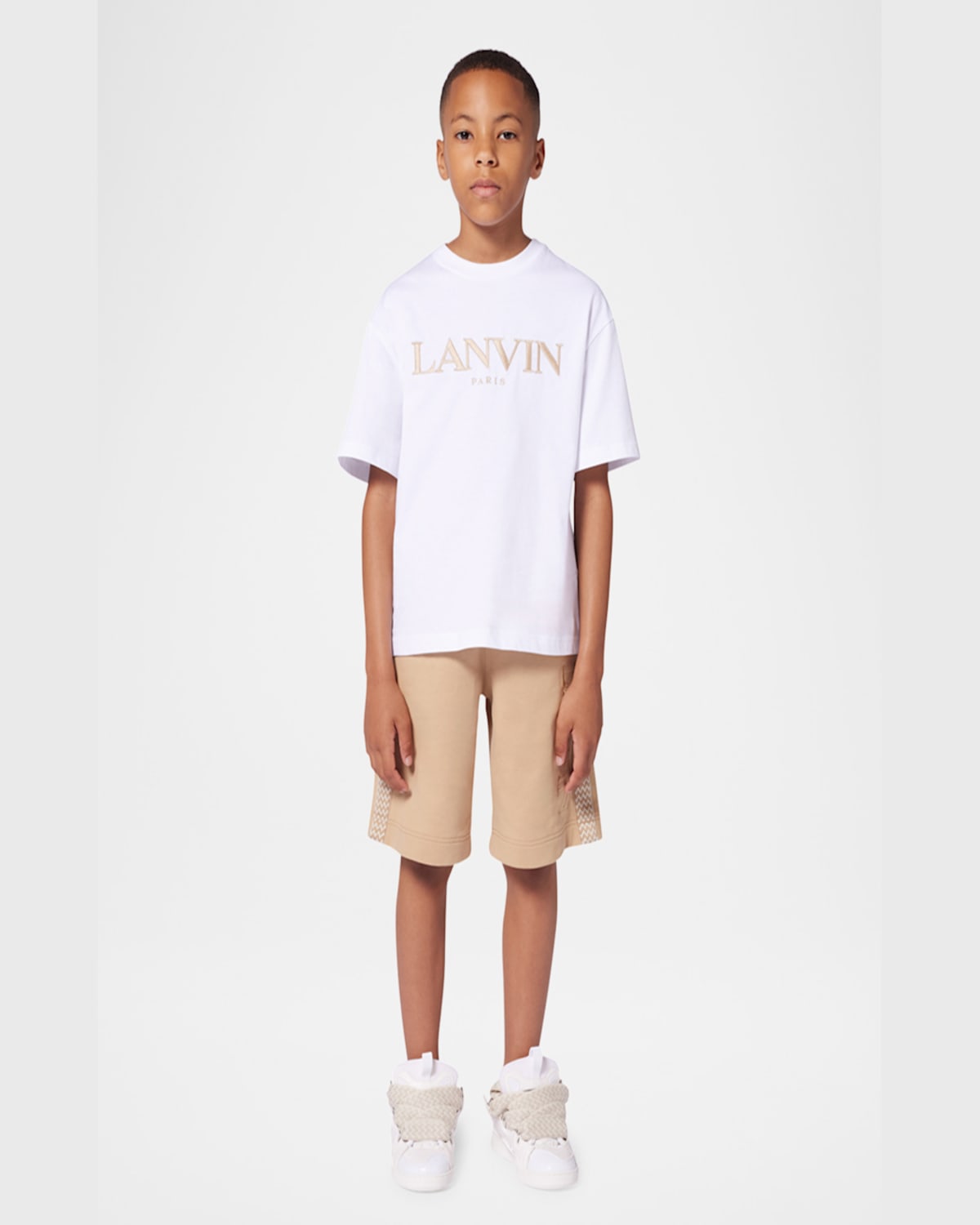 Lanvin Kids Shorts In Gray Blue