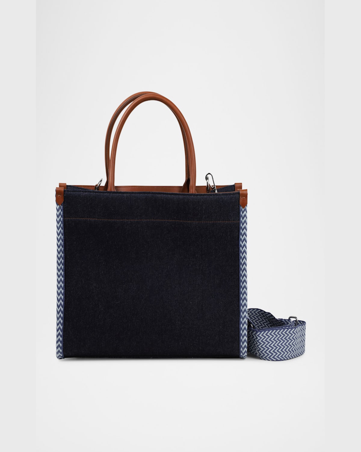 Lanvin Kid's Leather And Denim Handbag In Rinse Wash