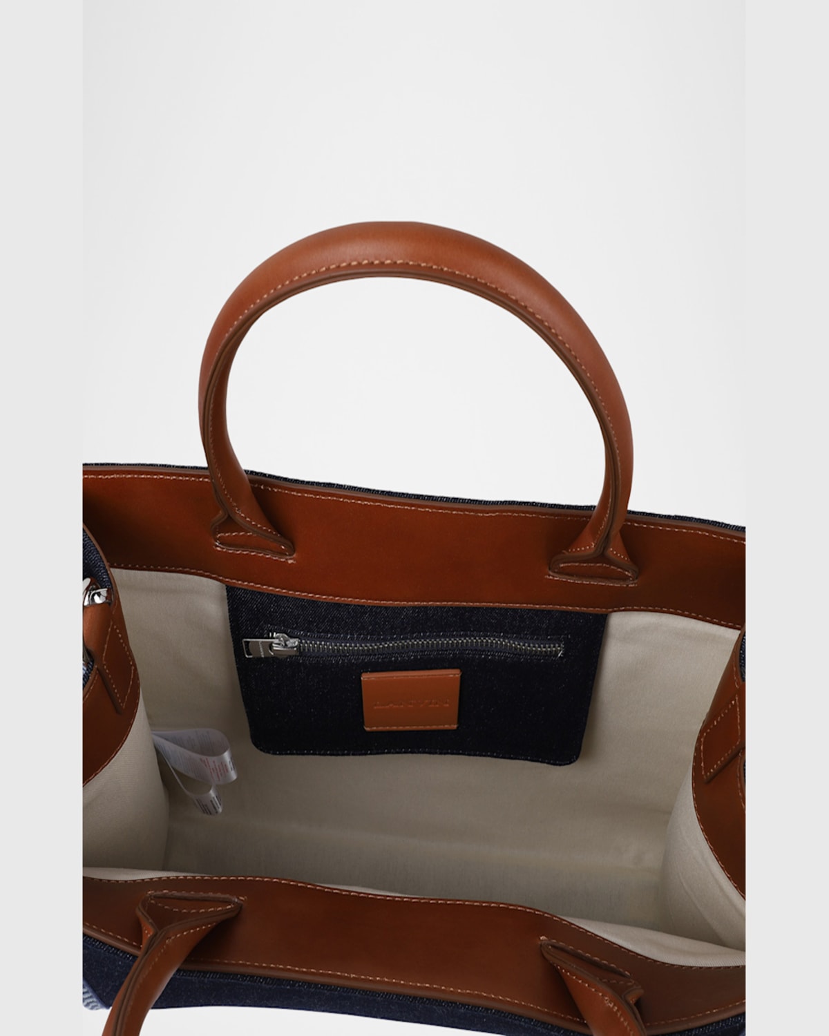 Lanvin Kid's Leather And Denim Handbag In Rinse Wash