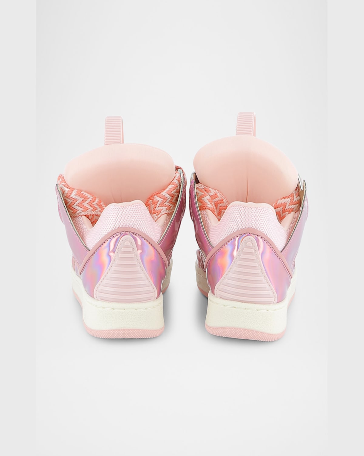 Lanvin Kids Pink Lace-up Sneakers In Pink  Pale  Pink  Dark