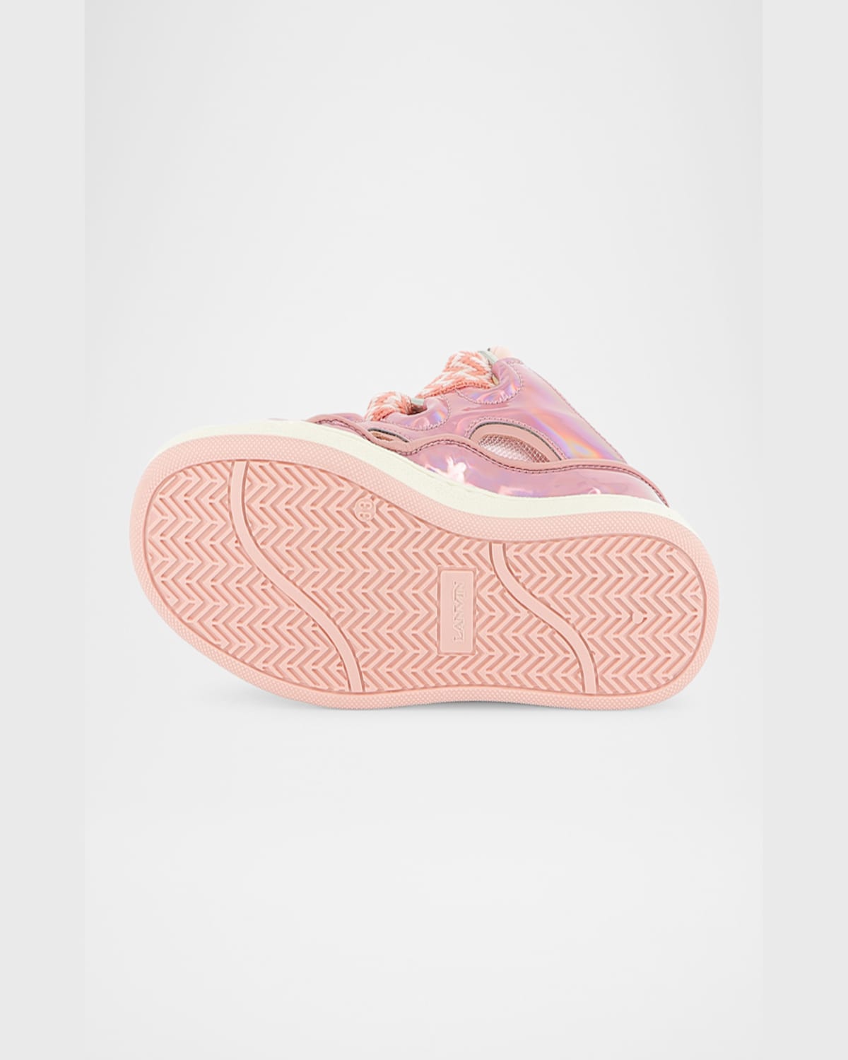 Lanvin Kids Pink Lace-up Sneakers In Pink  Pale  Pink  Dark