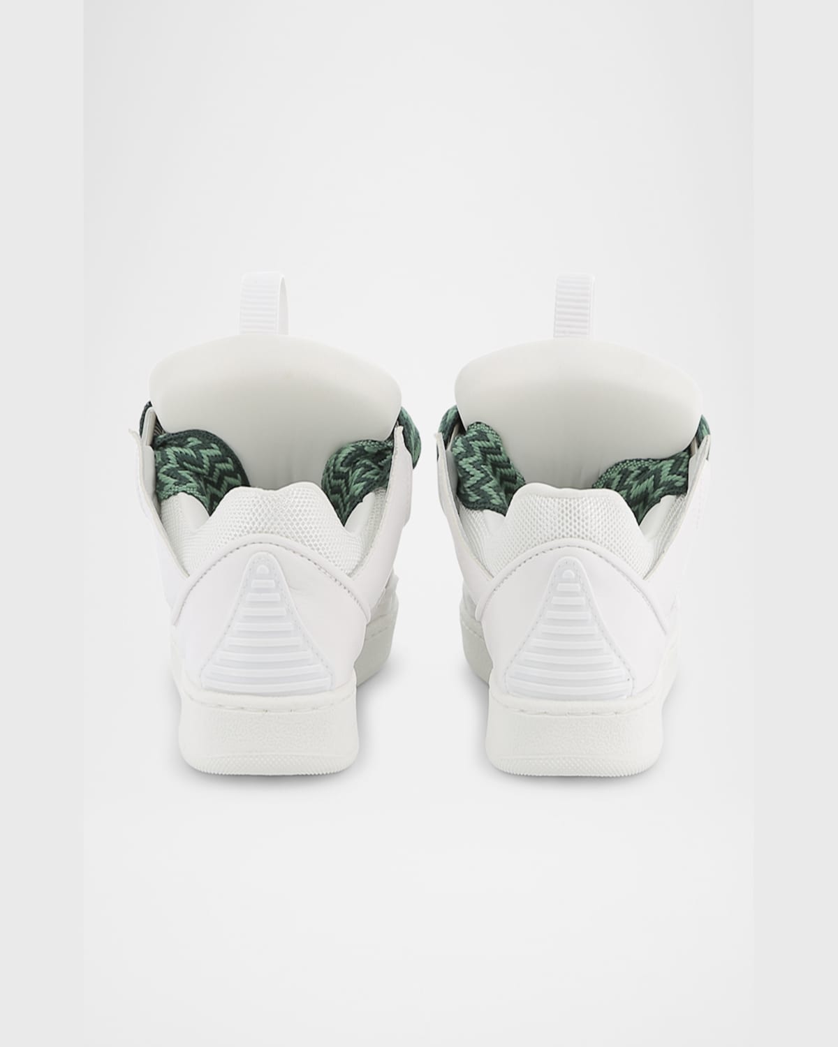 Lanvin Kids Leather Curb Trainers In White