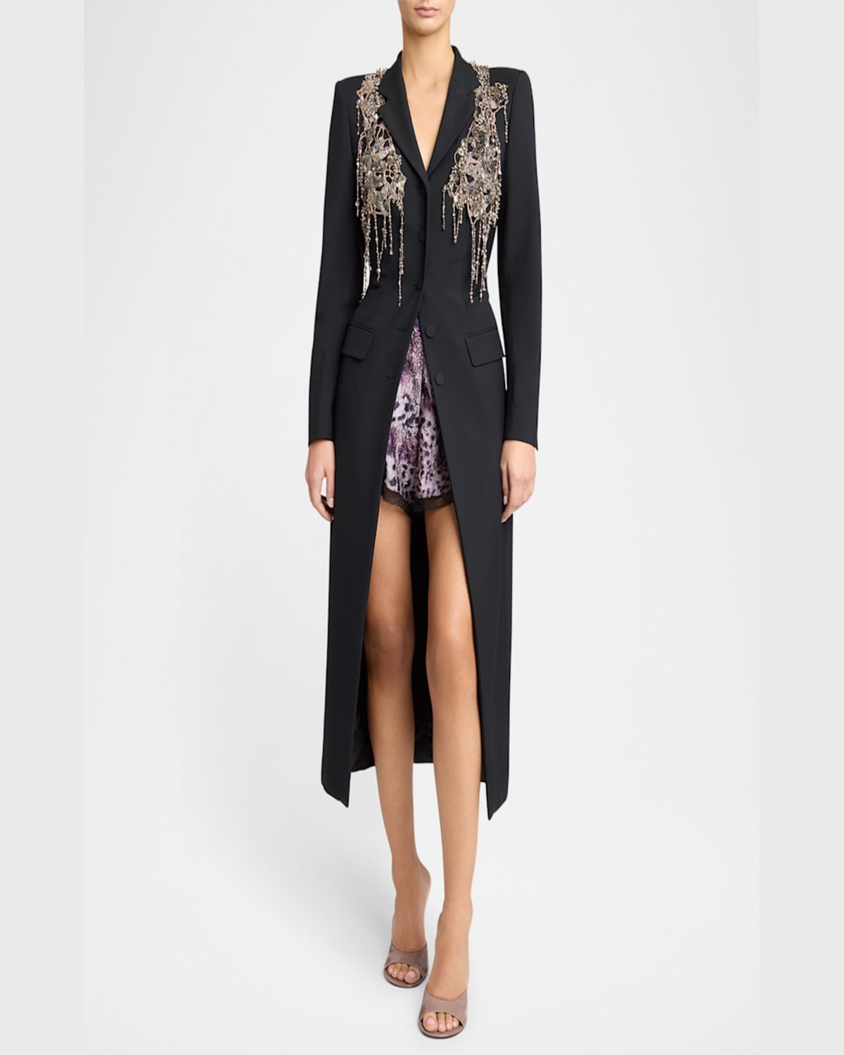 Shop Dries Van Noten Pinky Lace-trim Crinkle Shorts