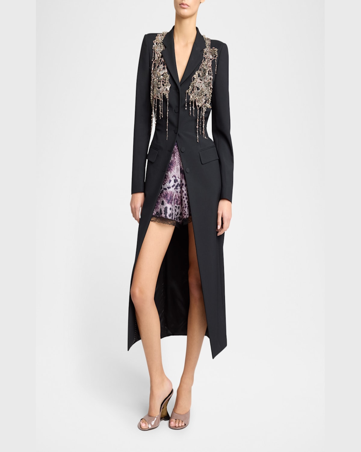 Shop Dries Van Noten Pinky Lace-trim Crinkle Shorts