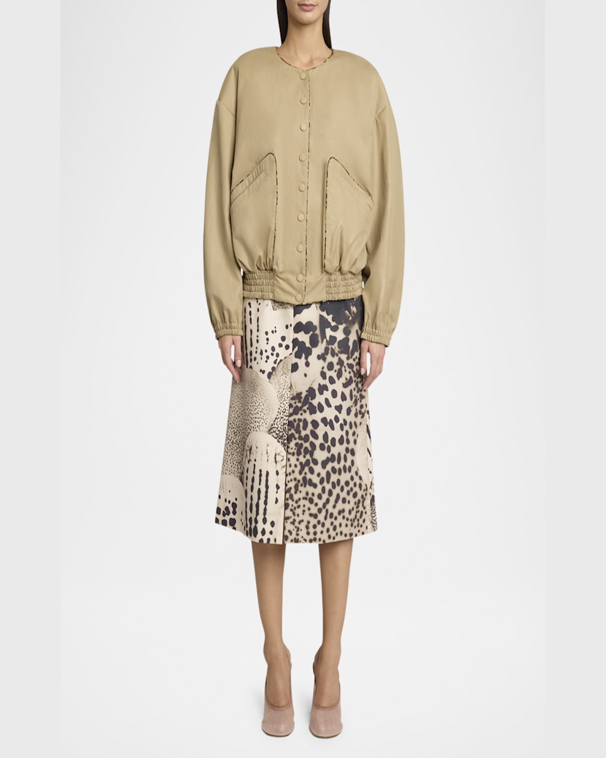 Dries Van Noten Contrast Trim Cotton Blouson Jacket