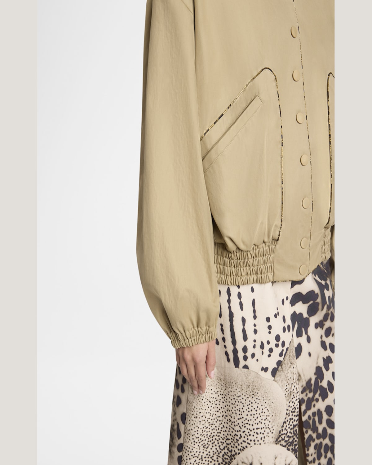 Dries Van Noten Contrast Trim Cotton Blouson Jacket
