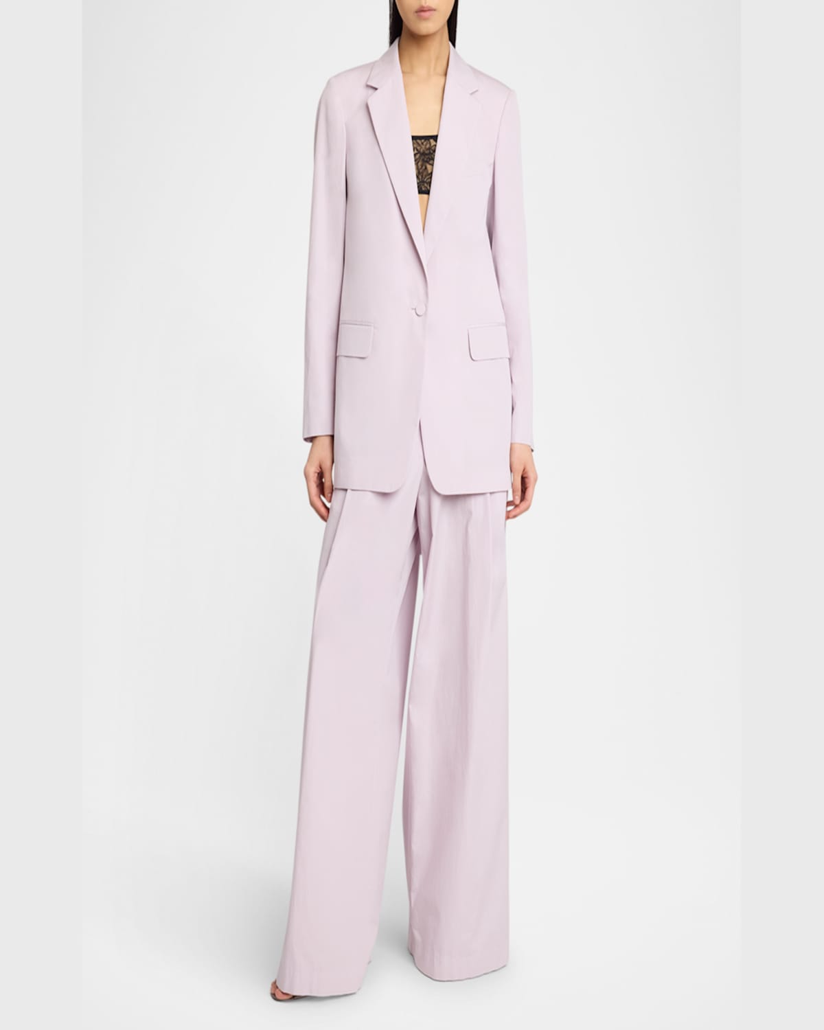 Dries Van Noten Blanchets Cotton Jacket In Lilac