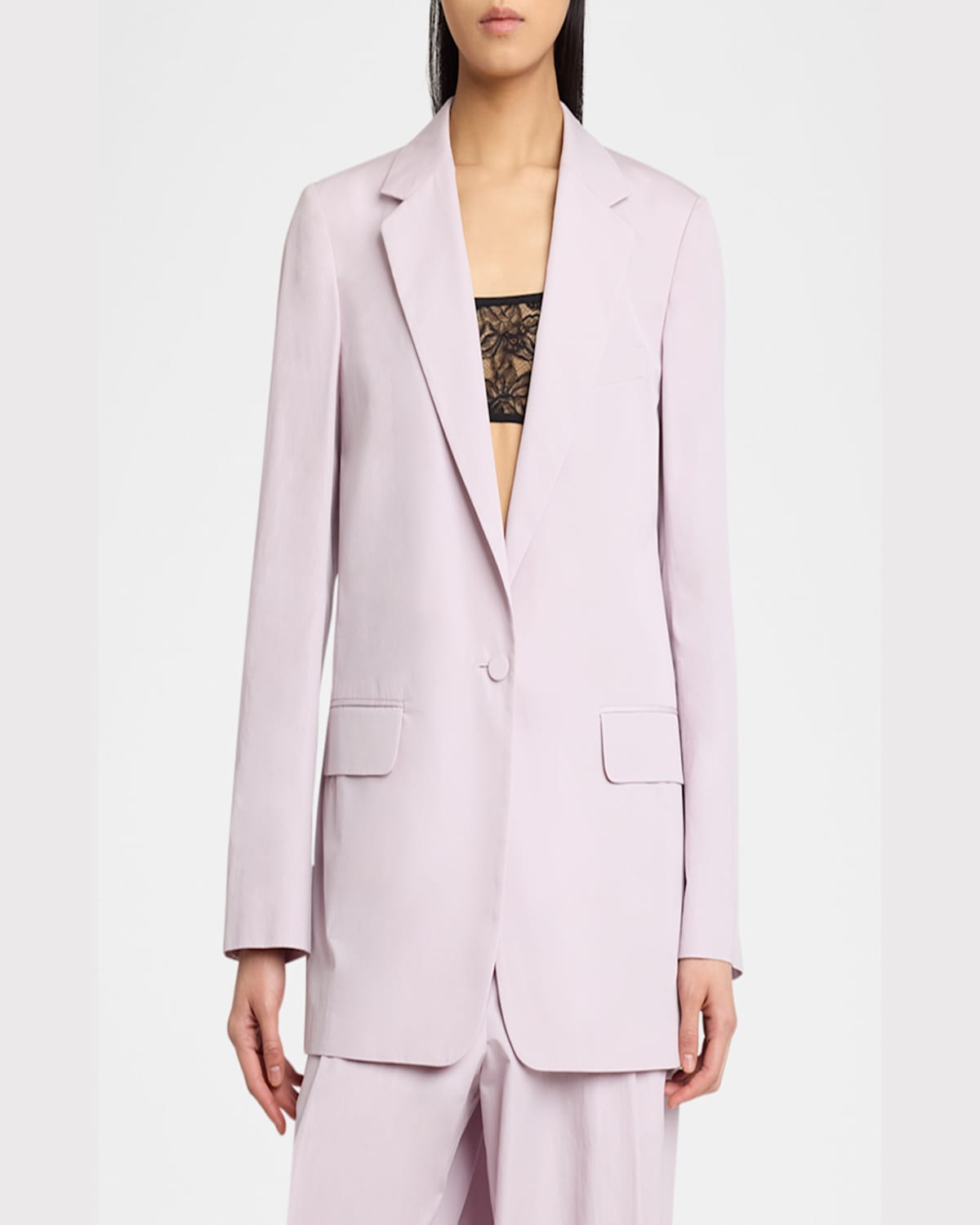 Dries Van Noten Blanchets Cotton Jacket In Lilac