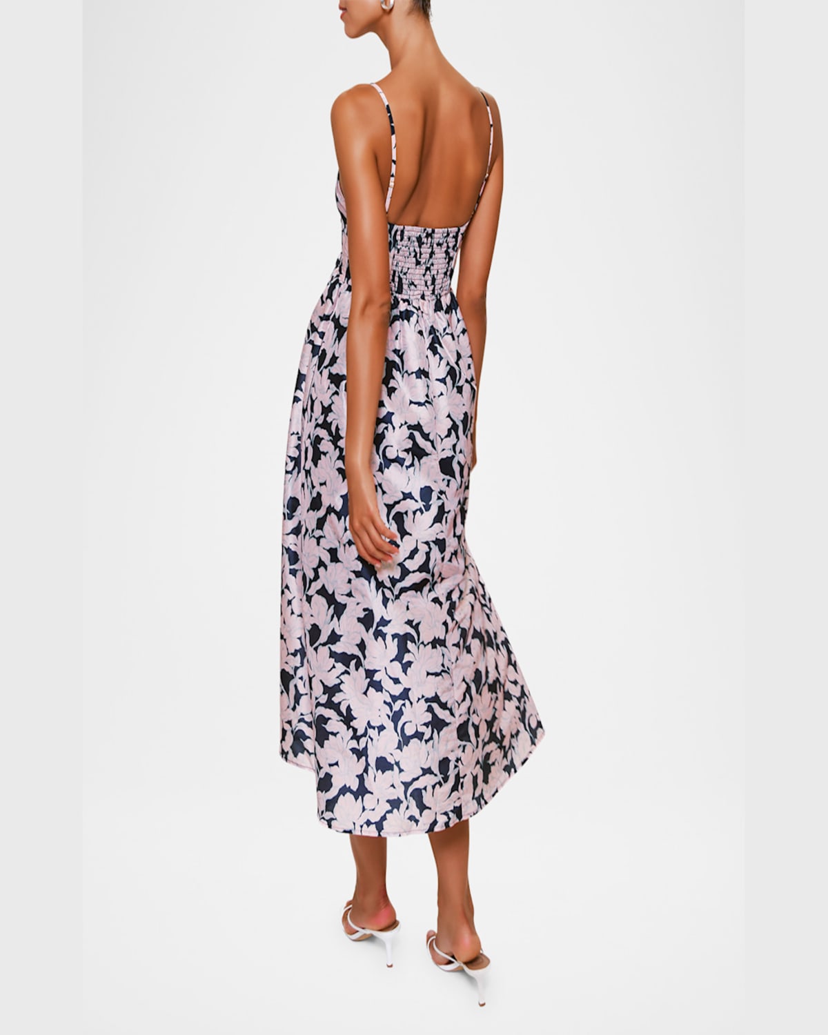 HUTCH BRIXTON SLEEVELESS FLORAL-PRINT MIDI DRESS 