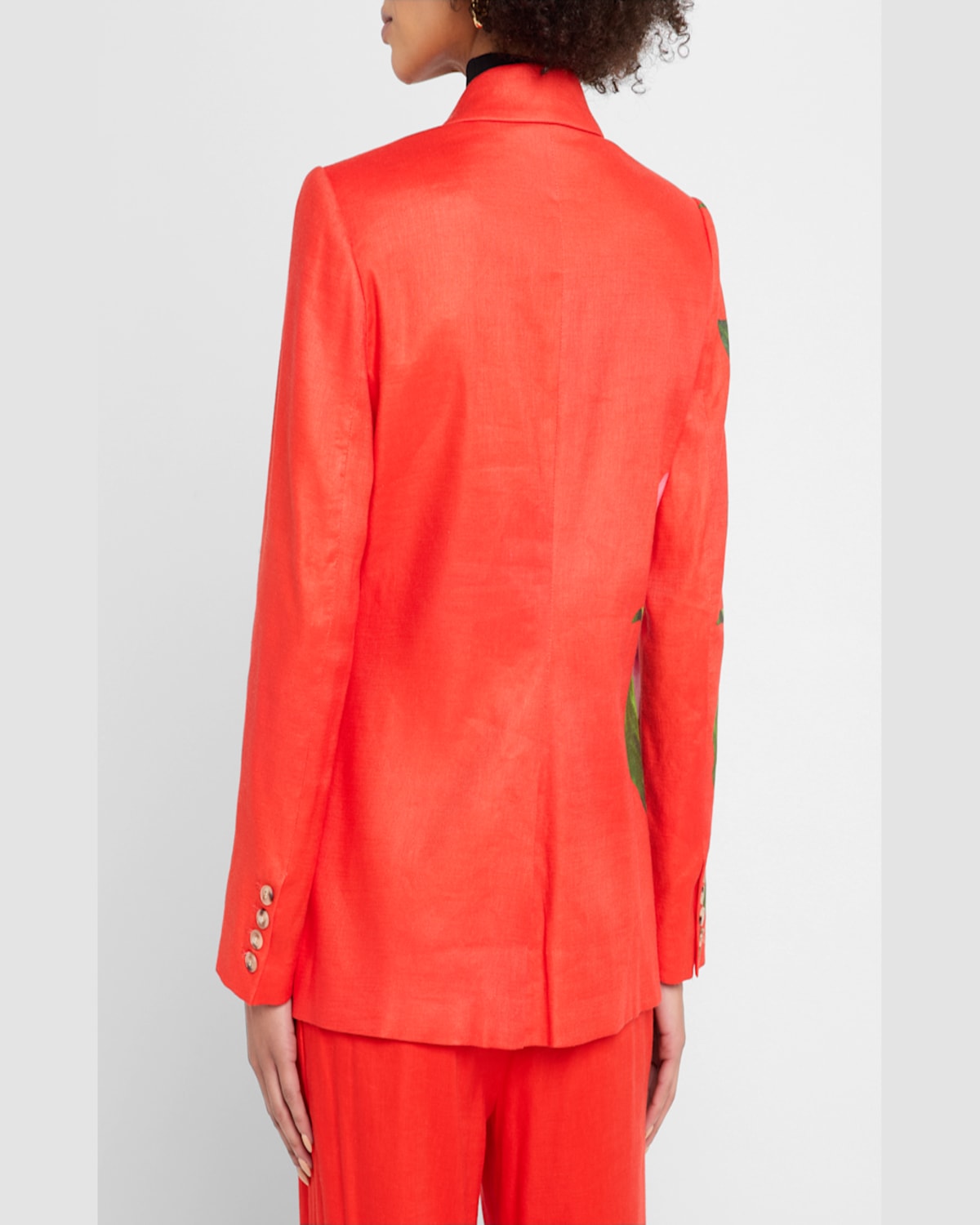 ELIE TAHARI SIMONE FLORAL-PRINT TWILL BLAZER 