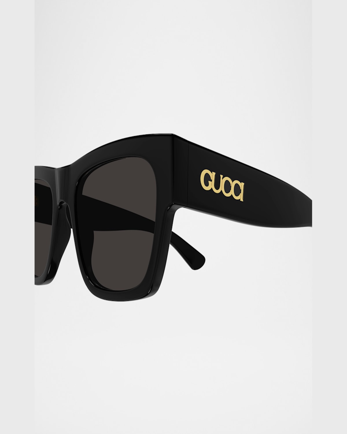 Gucci Men's Gg1793sm Rectangle Acetate Sunglasses In Black