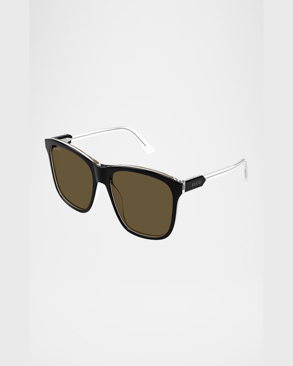 Gucci Gg1819s005 In Shiny Solid Black Crystal