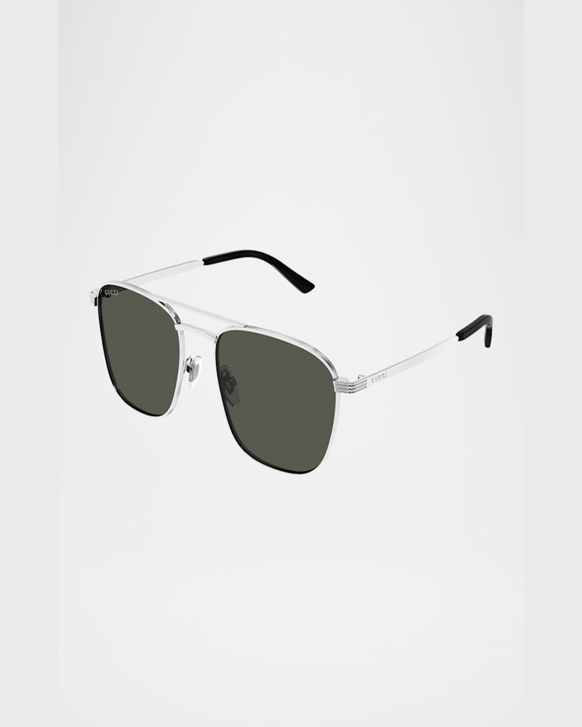 Gucci Pilot-frame Sunglasses In Shiny Silver