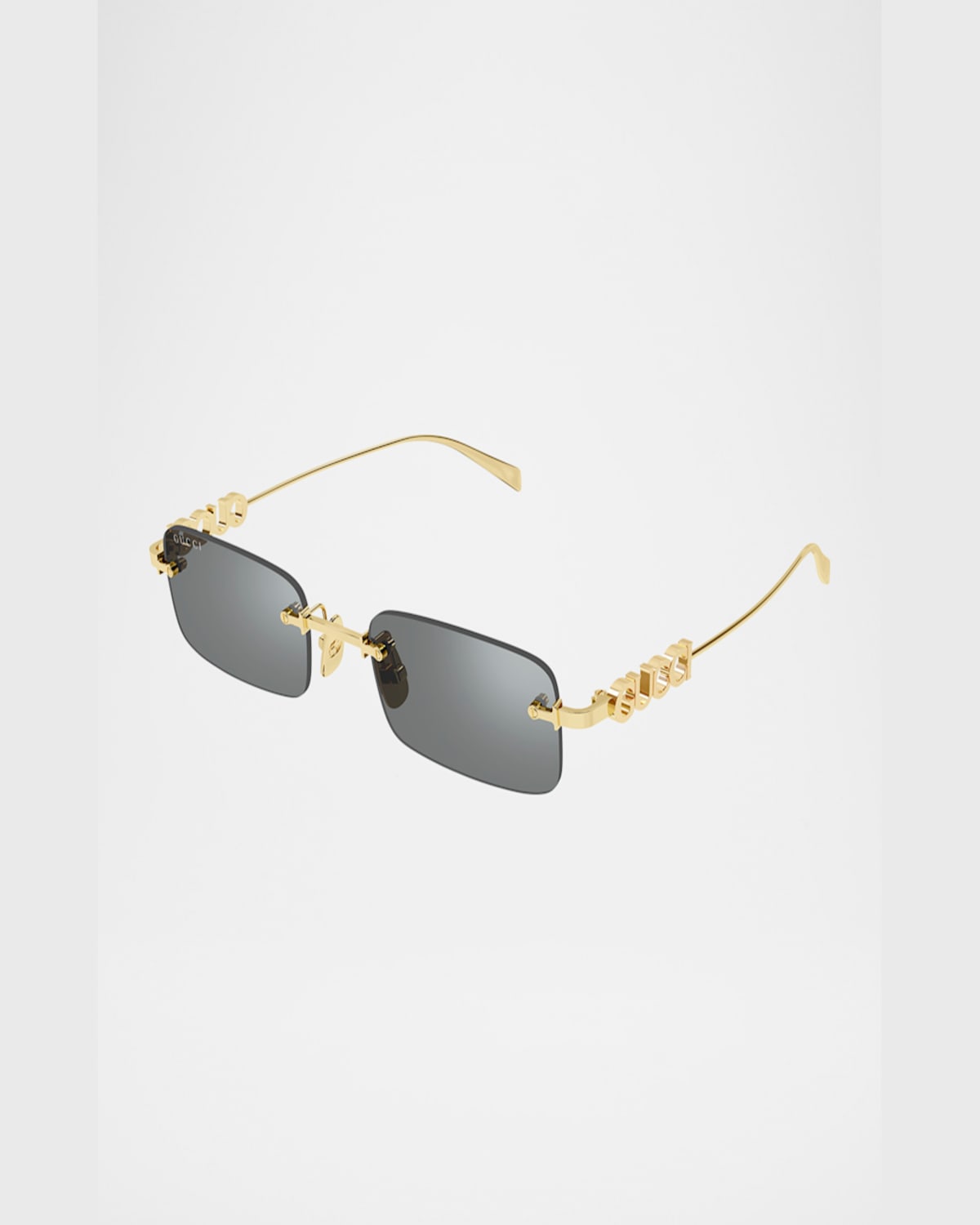 Gucci Men's Gg1808sm Metal Rectangle Sunglasses In Shiny Endura Gold