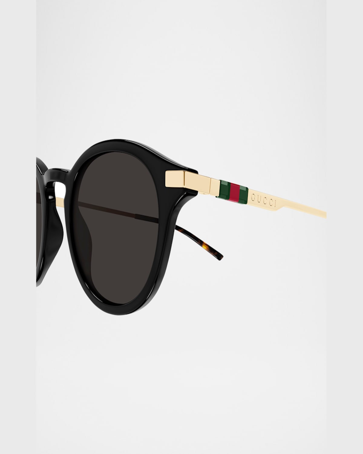 Gucci Panthos Sunglasses In Shiny Solid Black