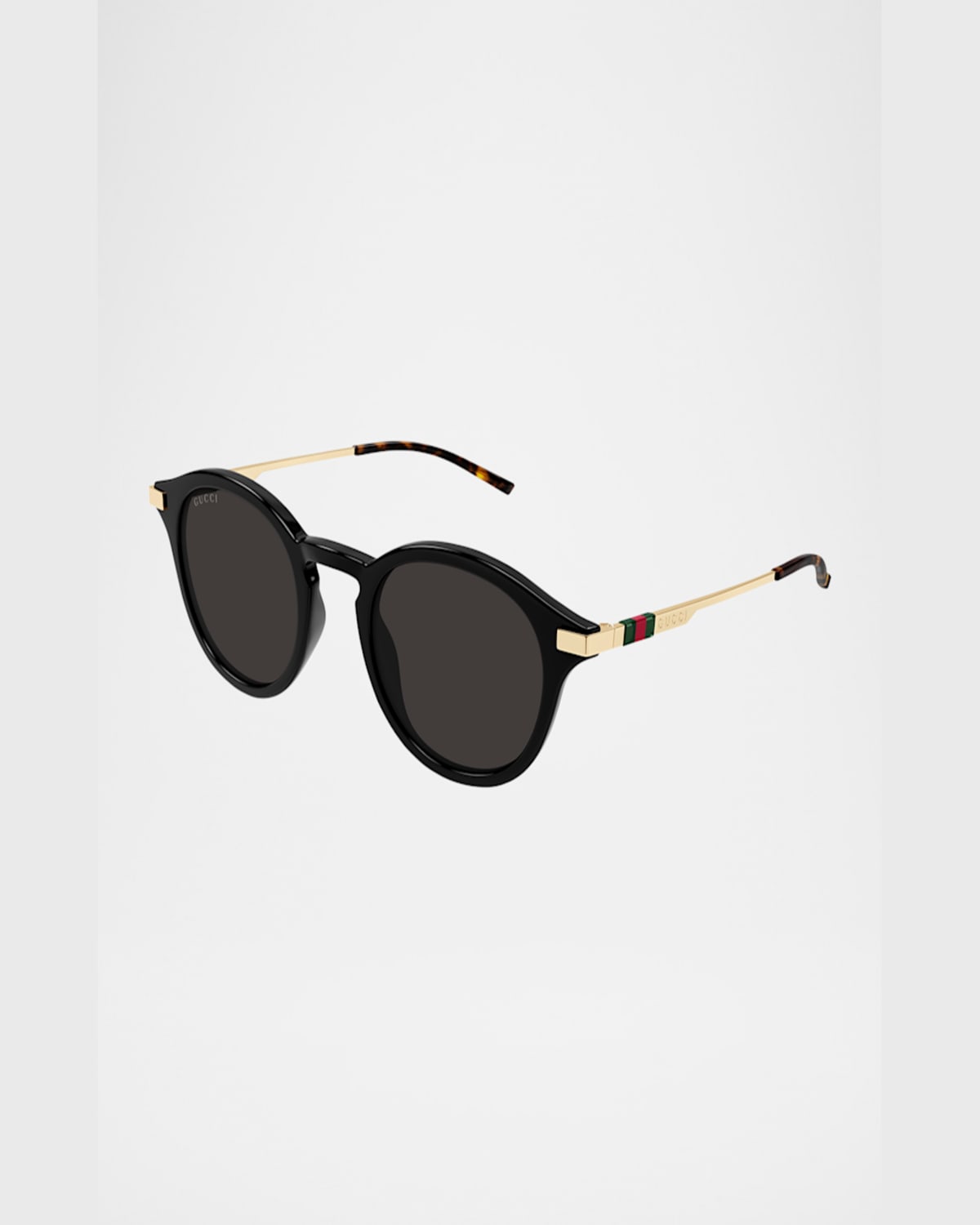 Gucci Panthos Sunglasses In Shiny Solid Black