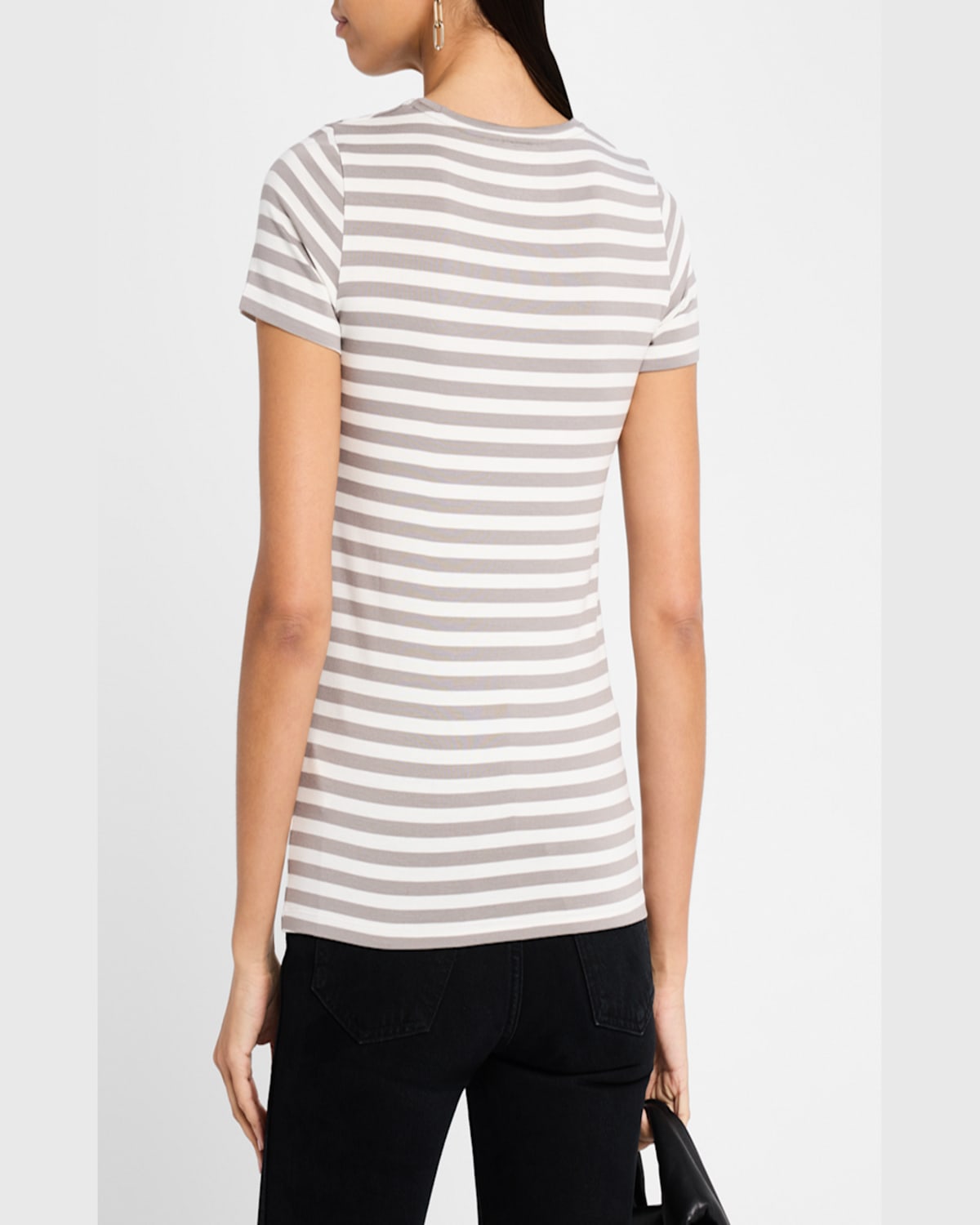 Shop Majestic Soft Touch Crewneck Striped Jersey T-shirt