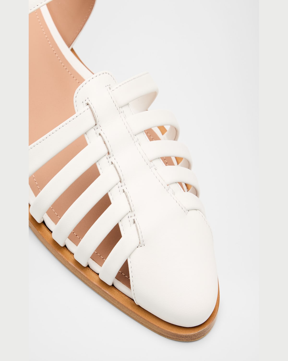 Malone Souliers Eleonora Leather Fisherman Mule Sandals In White
