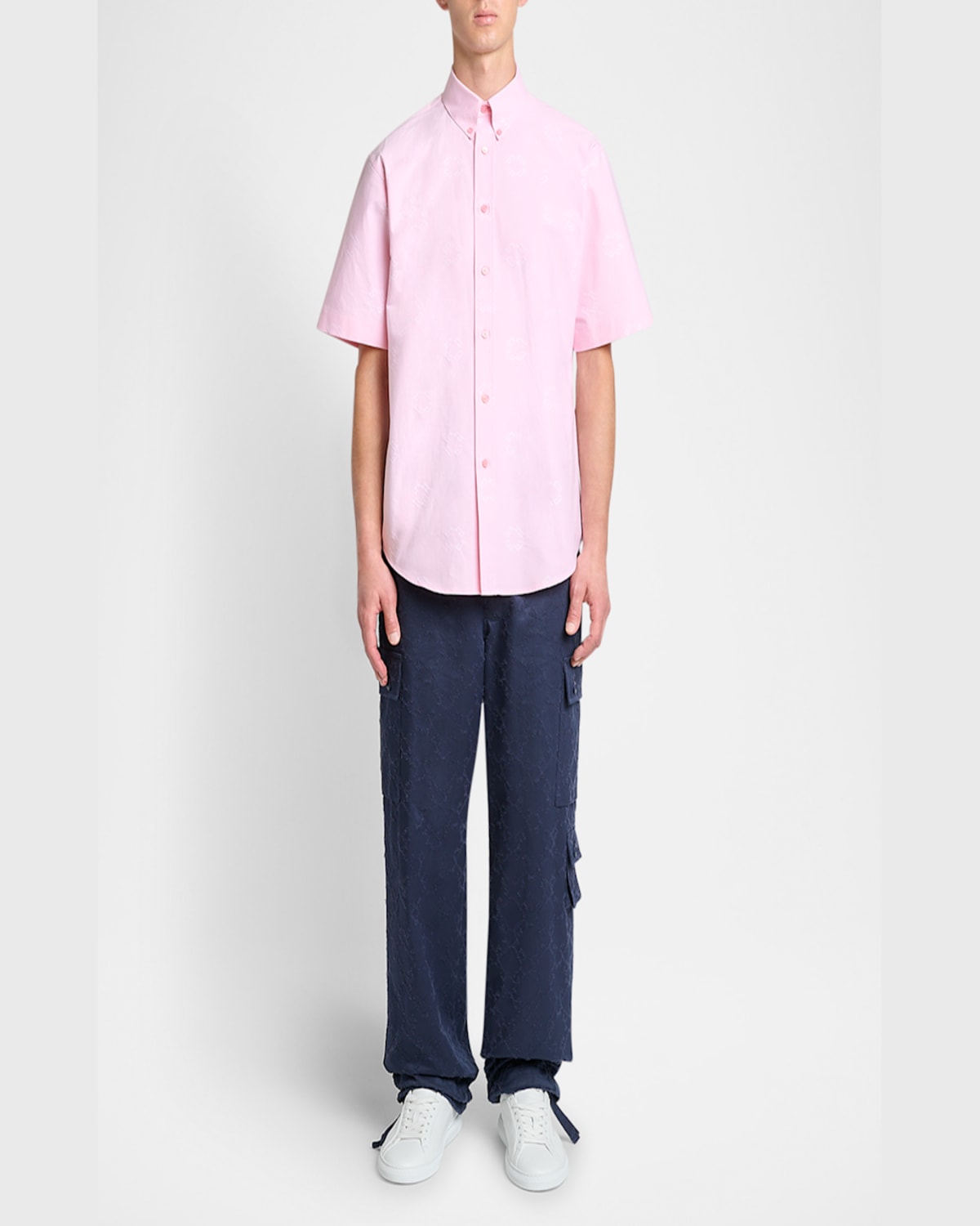 Givenchy Pink Short Sleeve Custom Fit Shirt In Baby Pink