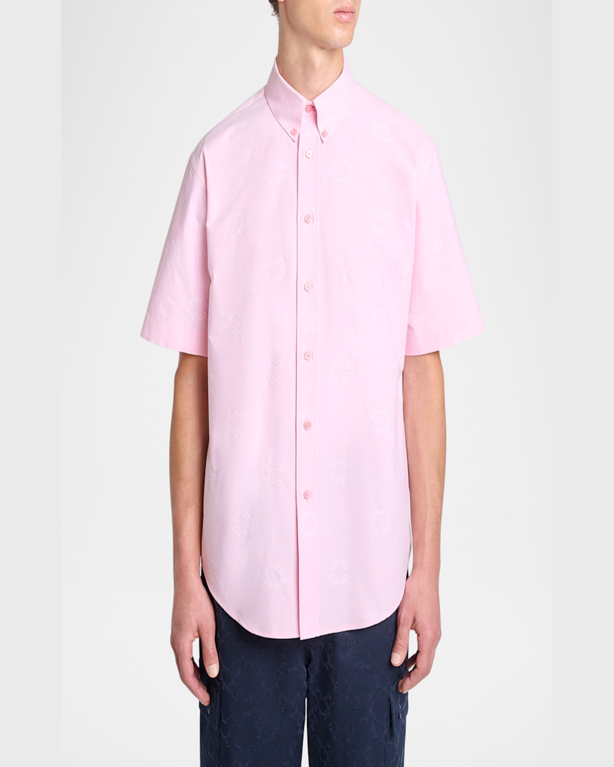 Givenchy Pink Short Sleeve Custom Fit Shirt In Baby Pink