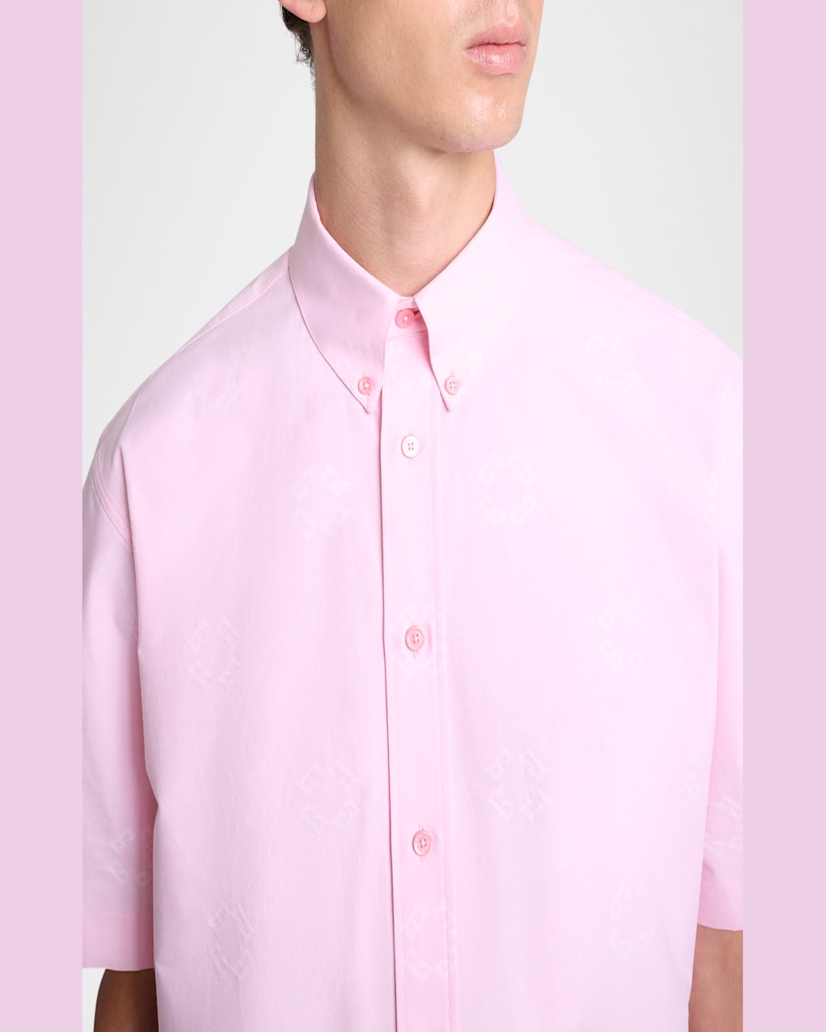 Givenchy Pink Short Sleeve Custom Fit Shirt In Baby Pink