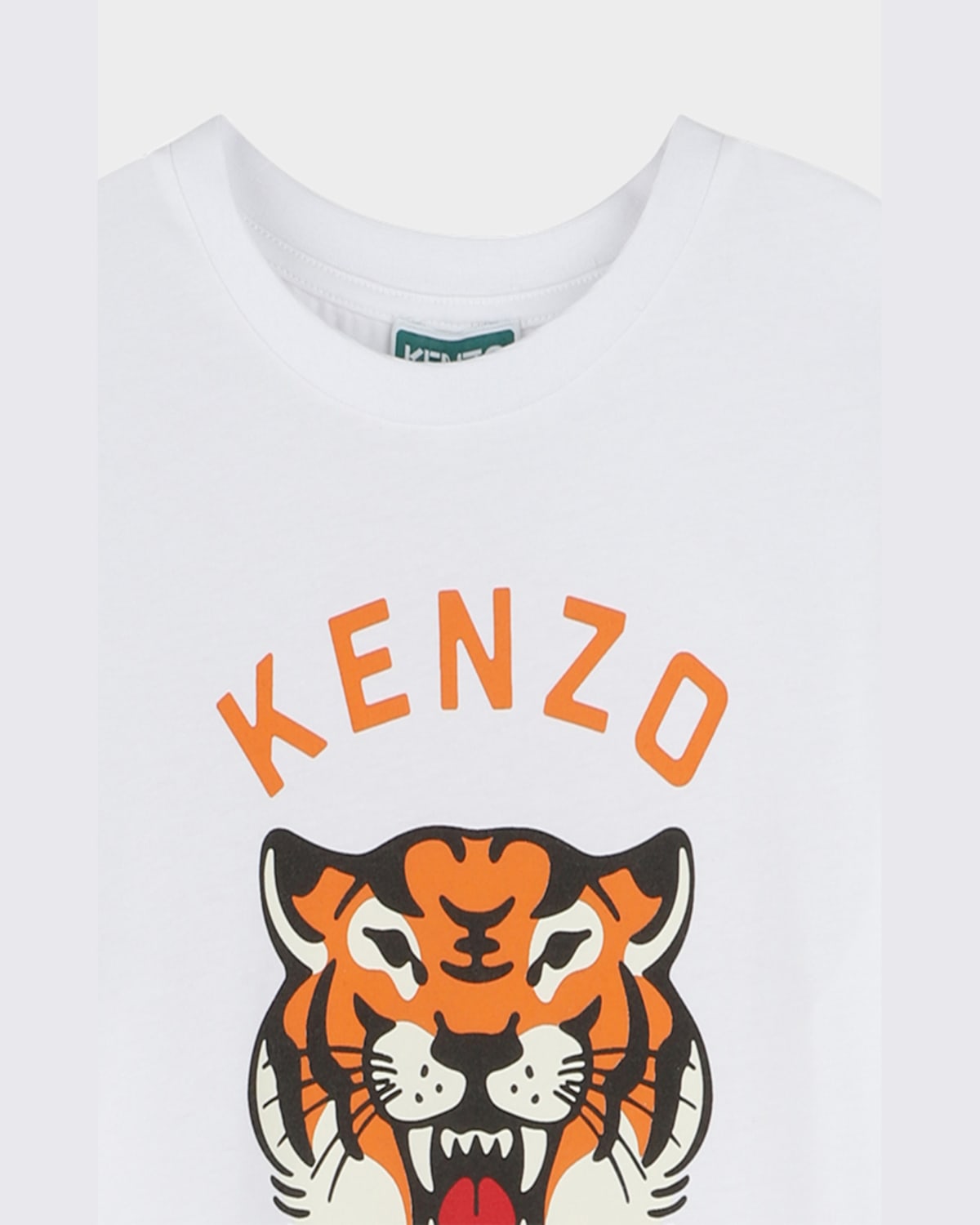 Kenzo Tiger-print Dress In White