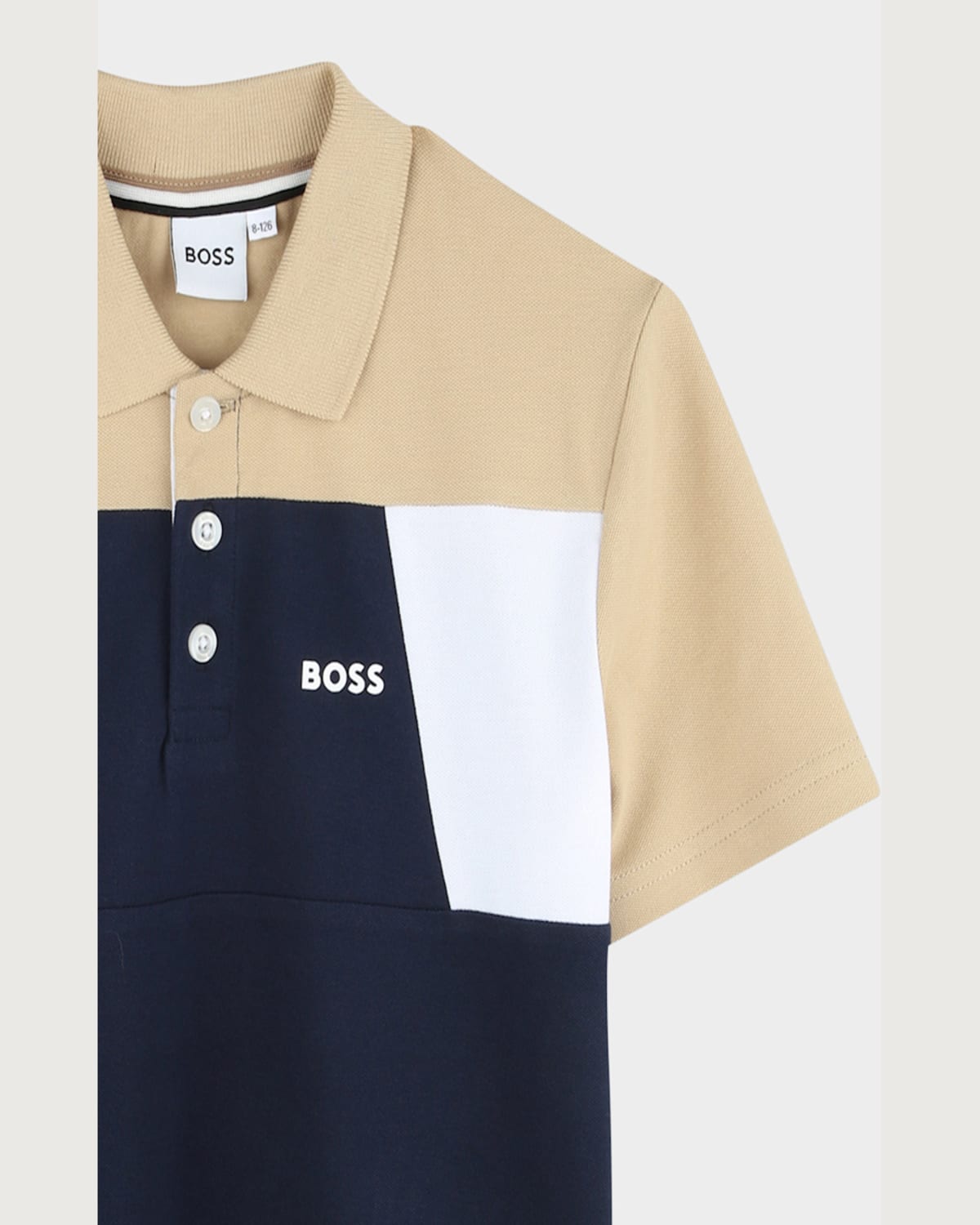 HUGO BOSS BOY'S SHORT-SLEEVE COLORBLOCK POLO SHIRT