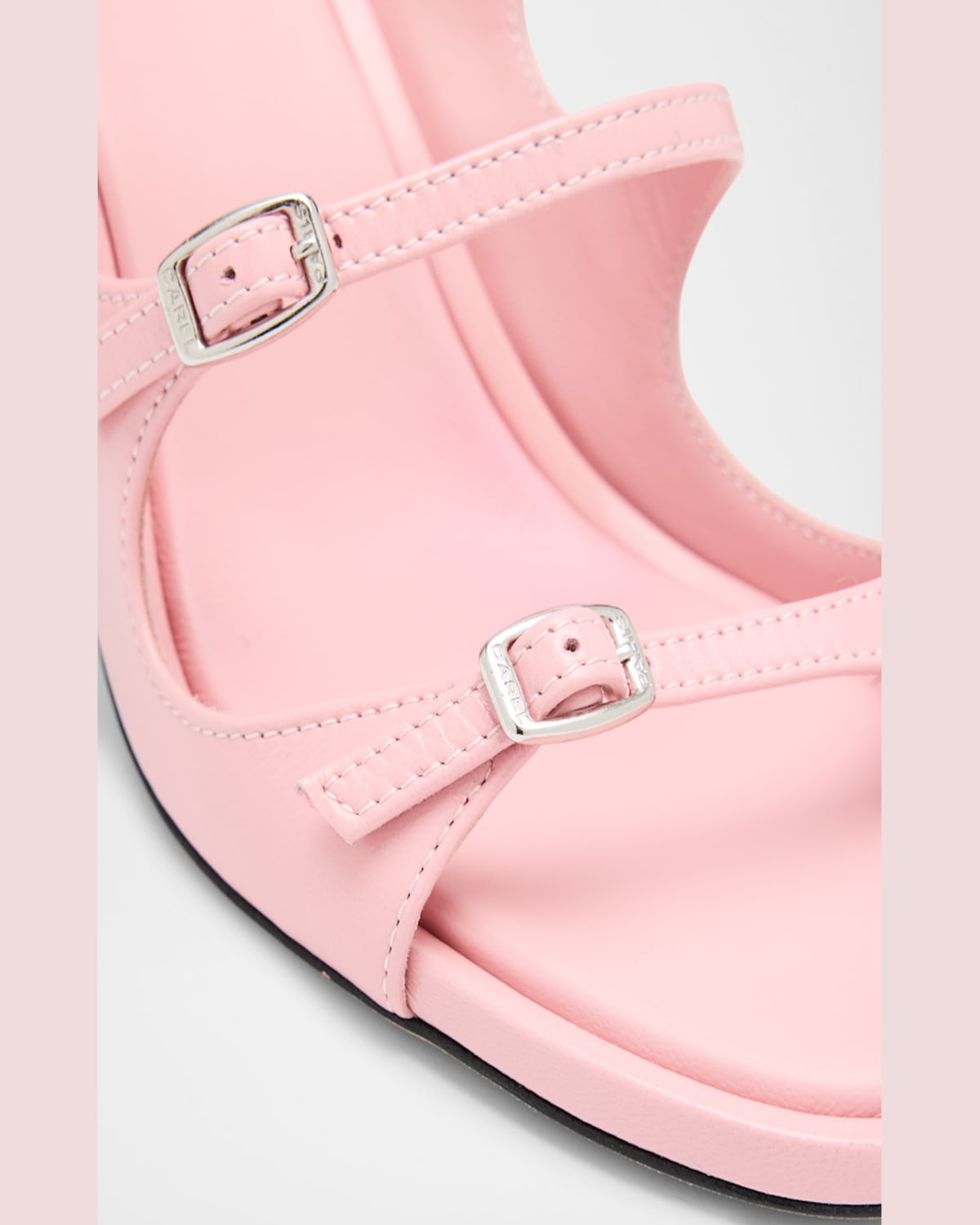 CAREL KITTY LEATHER MARY JANE TRIO SANDALS 