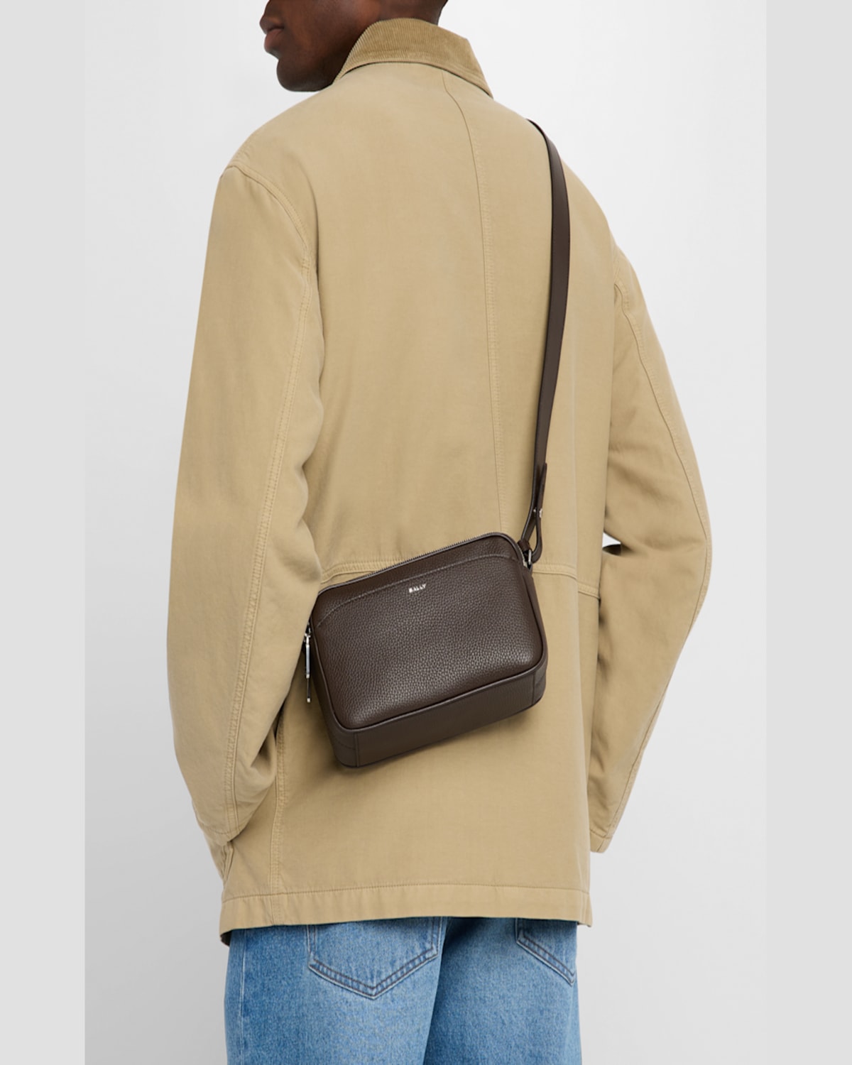 Bally Men's Oeden Mini Crossbody Bag In Ebano 21palladio