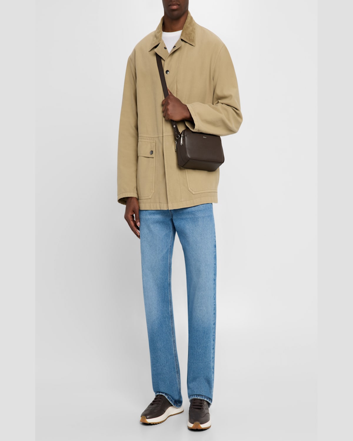 Bally Men's Oeden Mini Crossbody Bag In Ebano 21palladio