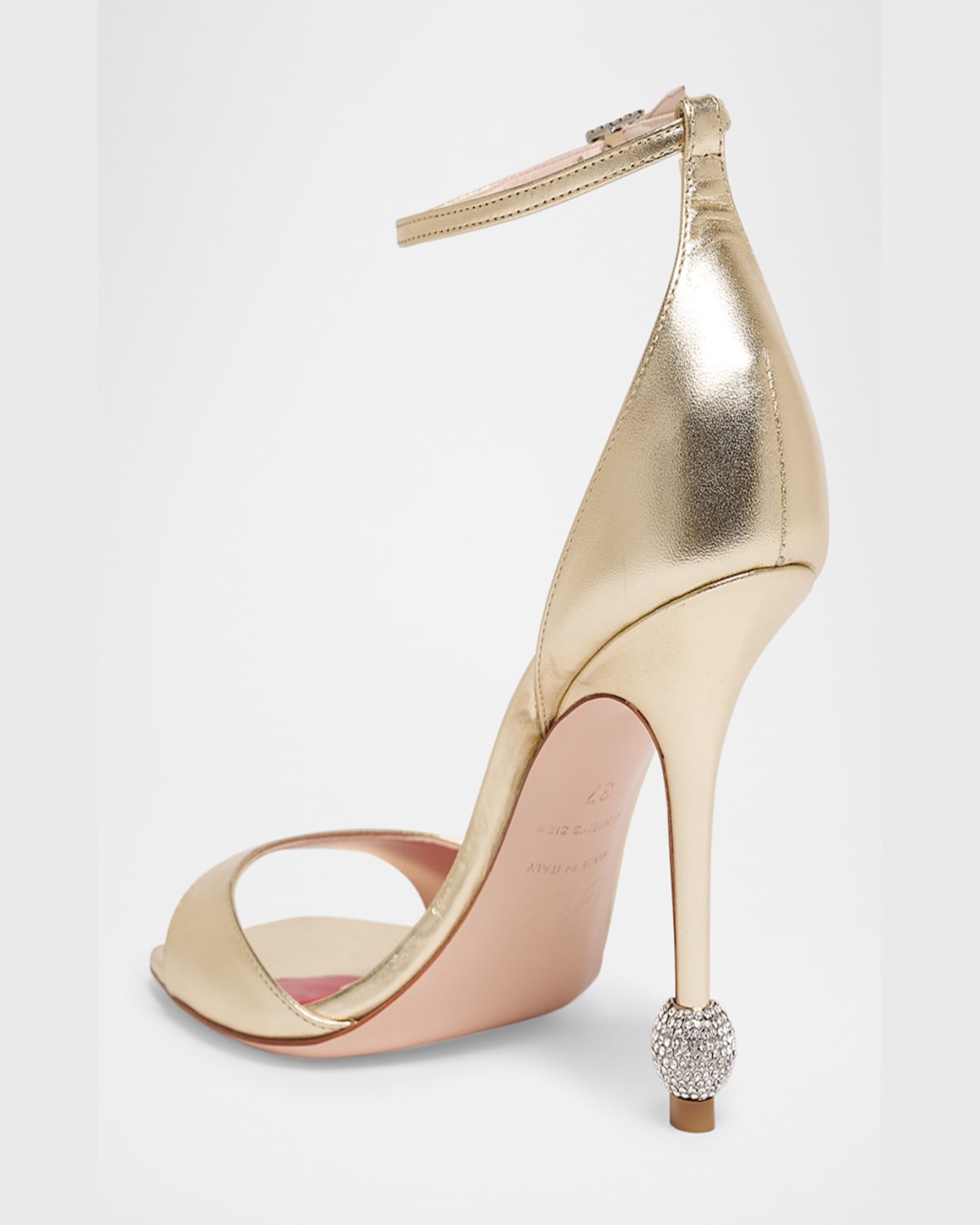 Roger Vivier Marlene Leather Crystal-heel Sandals