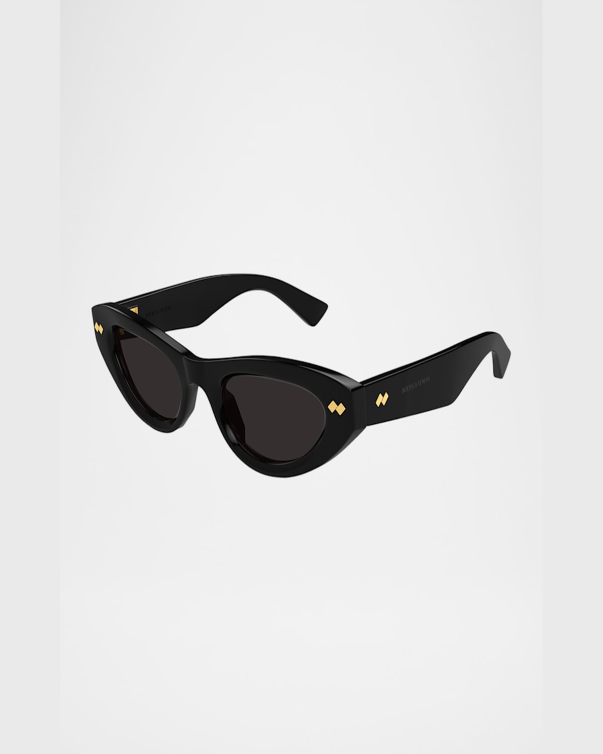 Bottega Veneta Bv1350s Linea Ribbon 001 Black Grey Sunglasses In Black