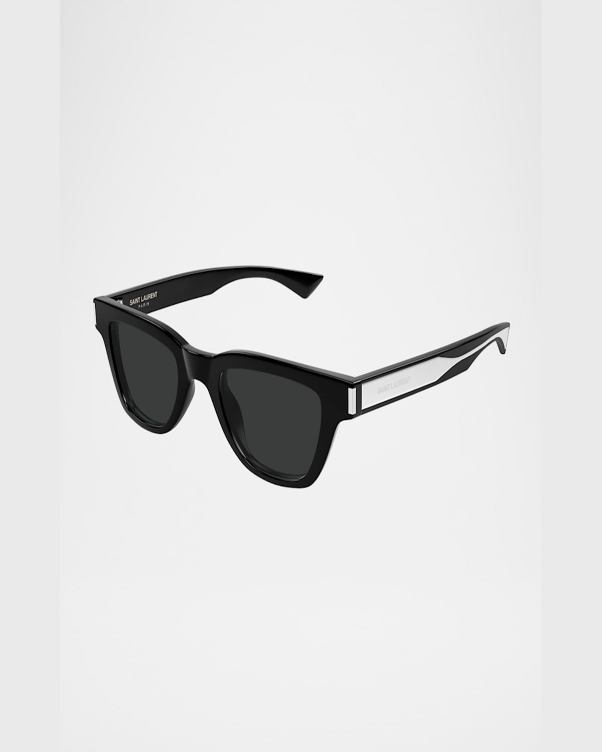 Saint Laurent Sl 790 Linea Corner Angle 001 Black Crystal Sunglasses In Black