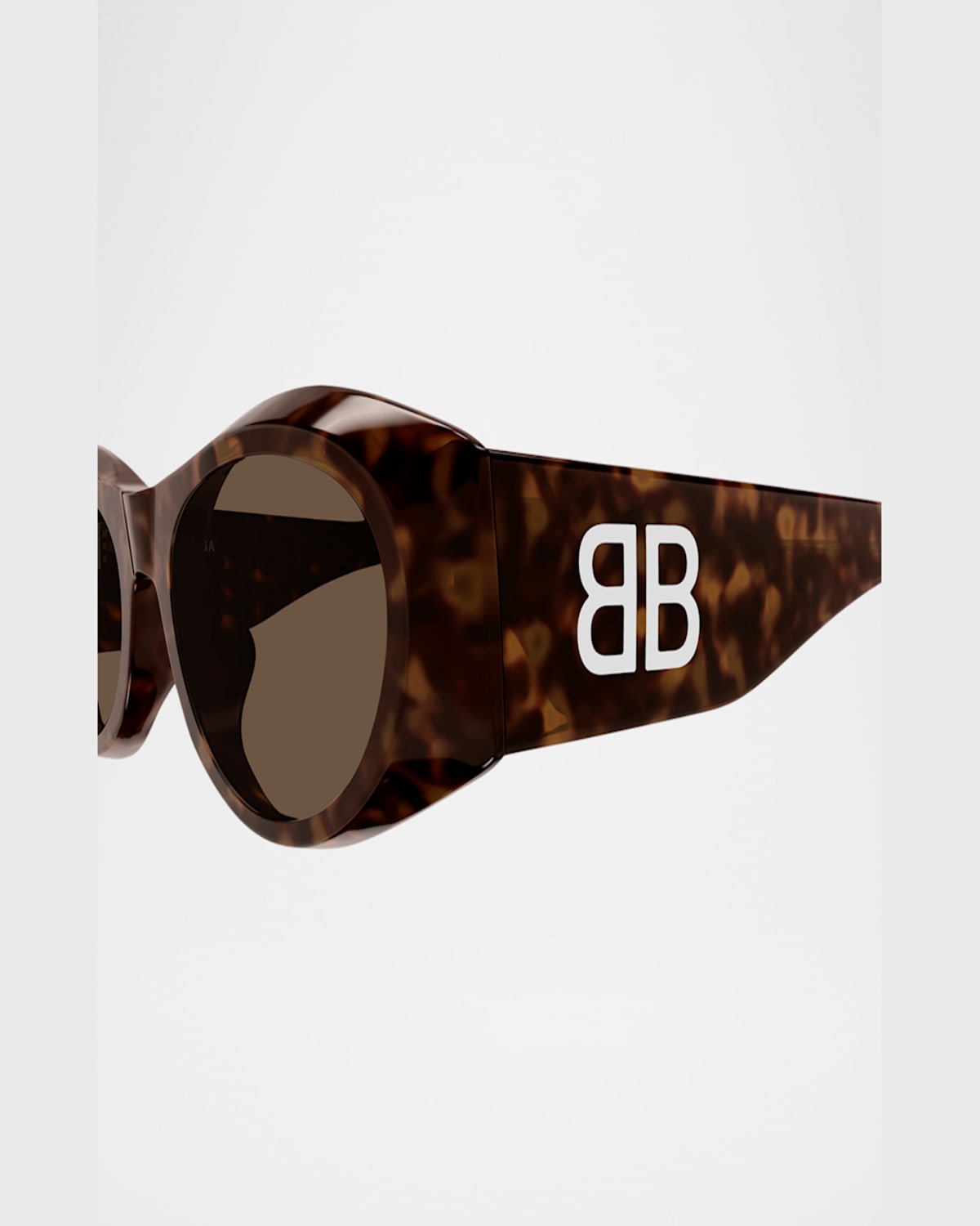 Balenciaga Acetate Round Sunglasses In Avana