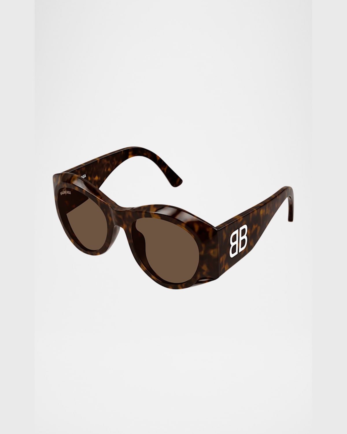 Balenciaga Acetate Round Sunglasses In Avana
