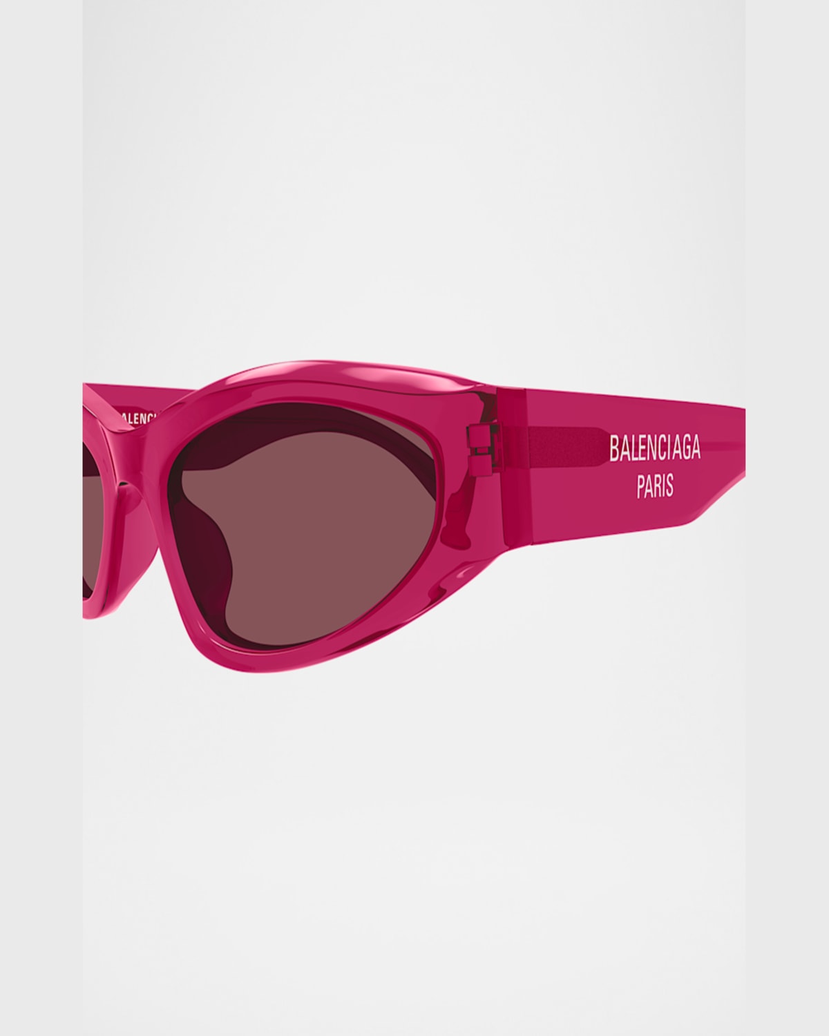 Balenciaga Violet Cat Eye Ladies Sunglasses Bb0387s 003 58 In Burgandy