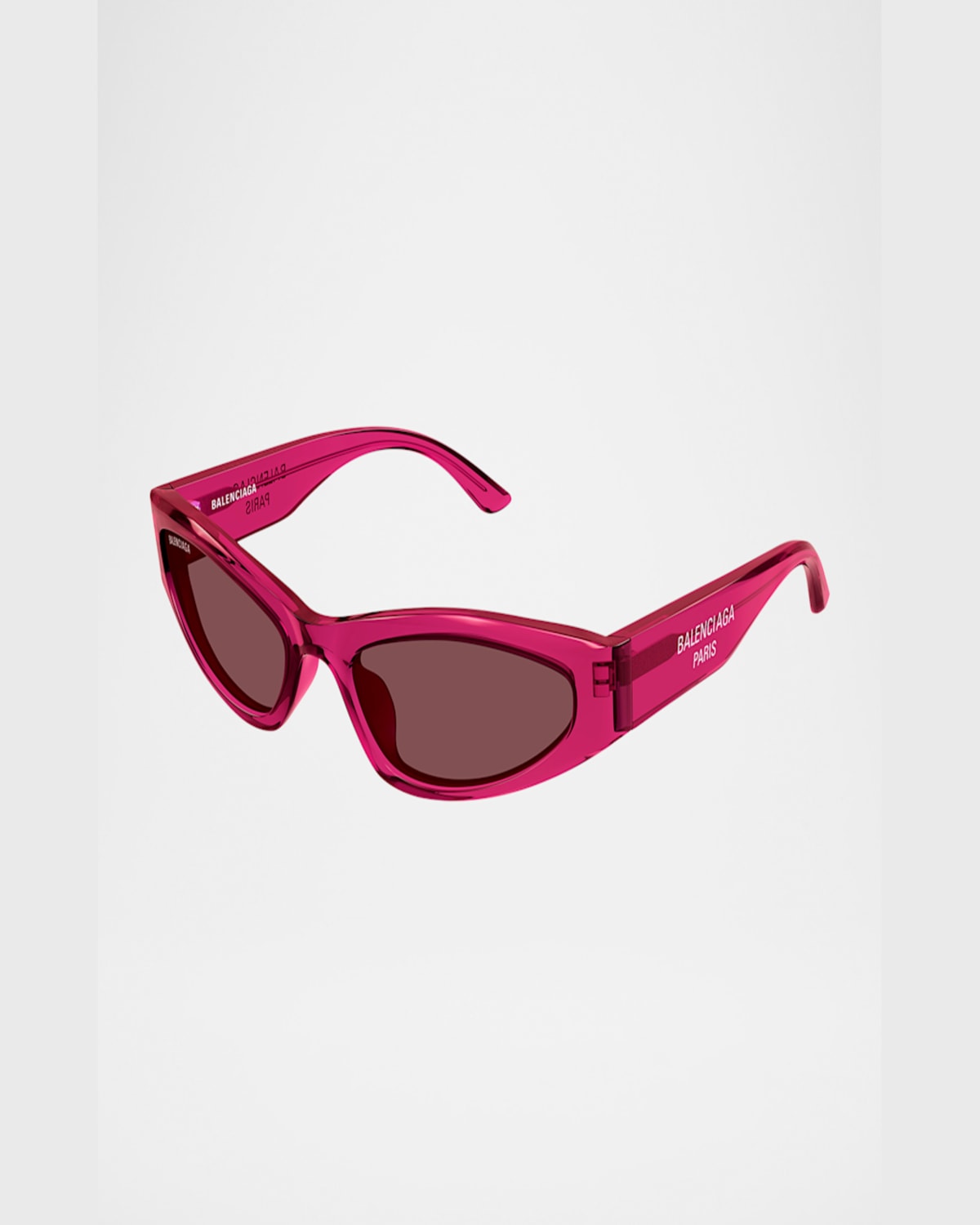 Balenciaga Violet Cat Eye Ladies Sunglasses Bb0387s 003 58 In Burgandy