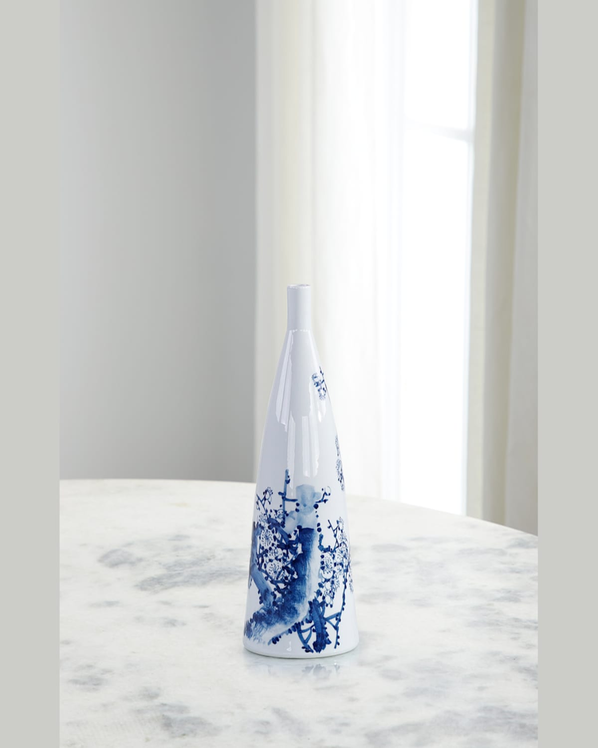 John-richard Collection Coalescent Medium Vase, 16.5" In Blue