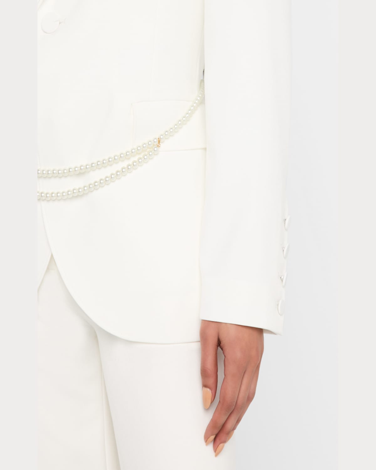 Shop Generation Love Martina Belted Crepe Blazer In White