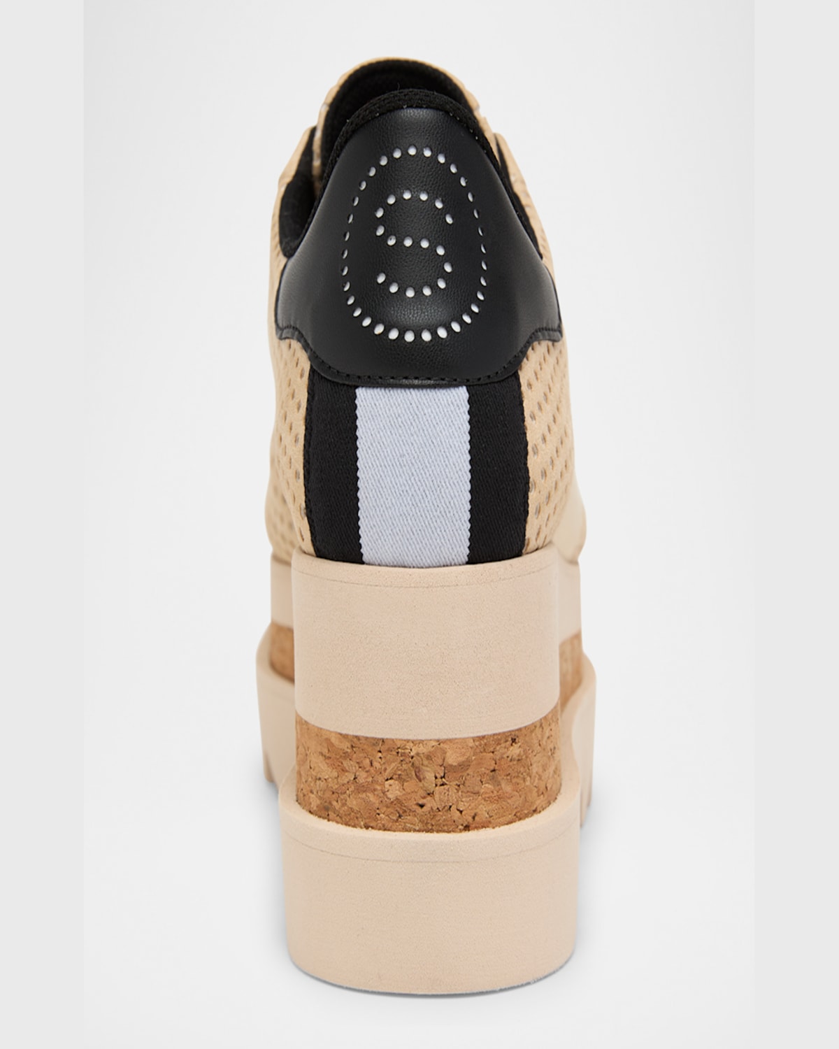 Shop Stella Mccartney Sneakelyse Vegan Perforated Platform Sneakers In Dust