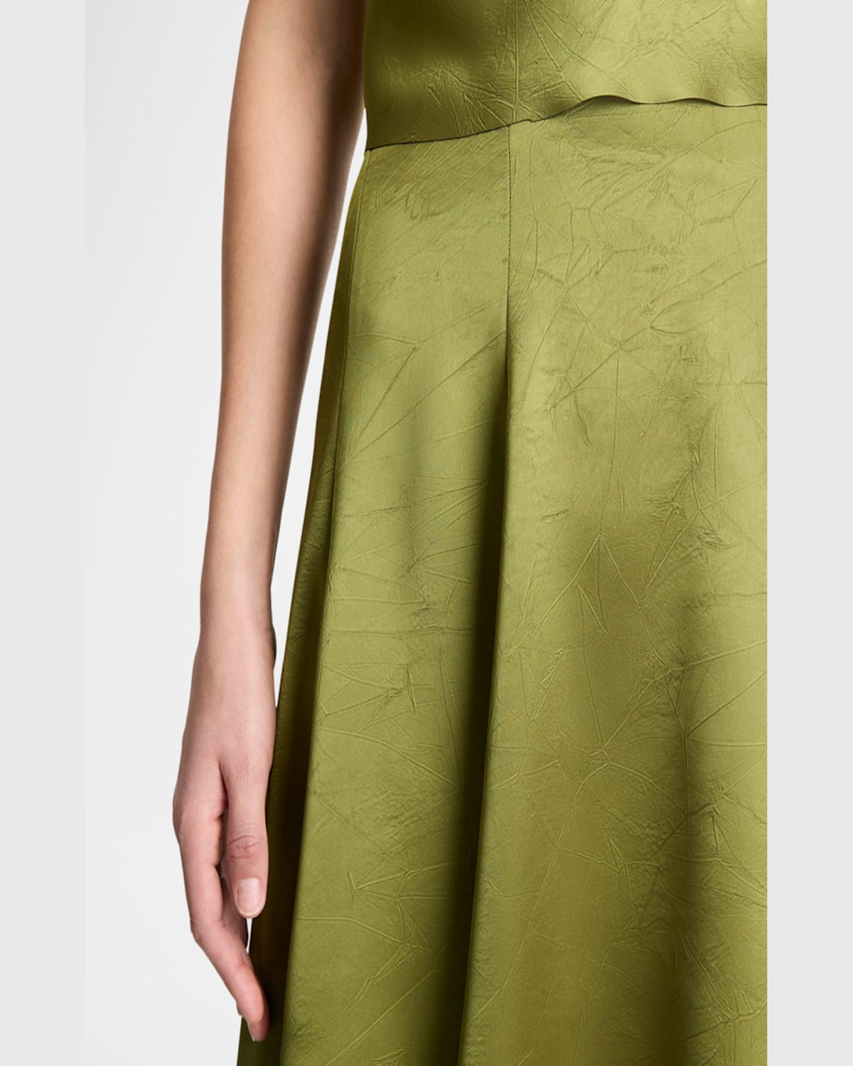 VINCE DRAPED SATIN SKIRT