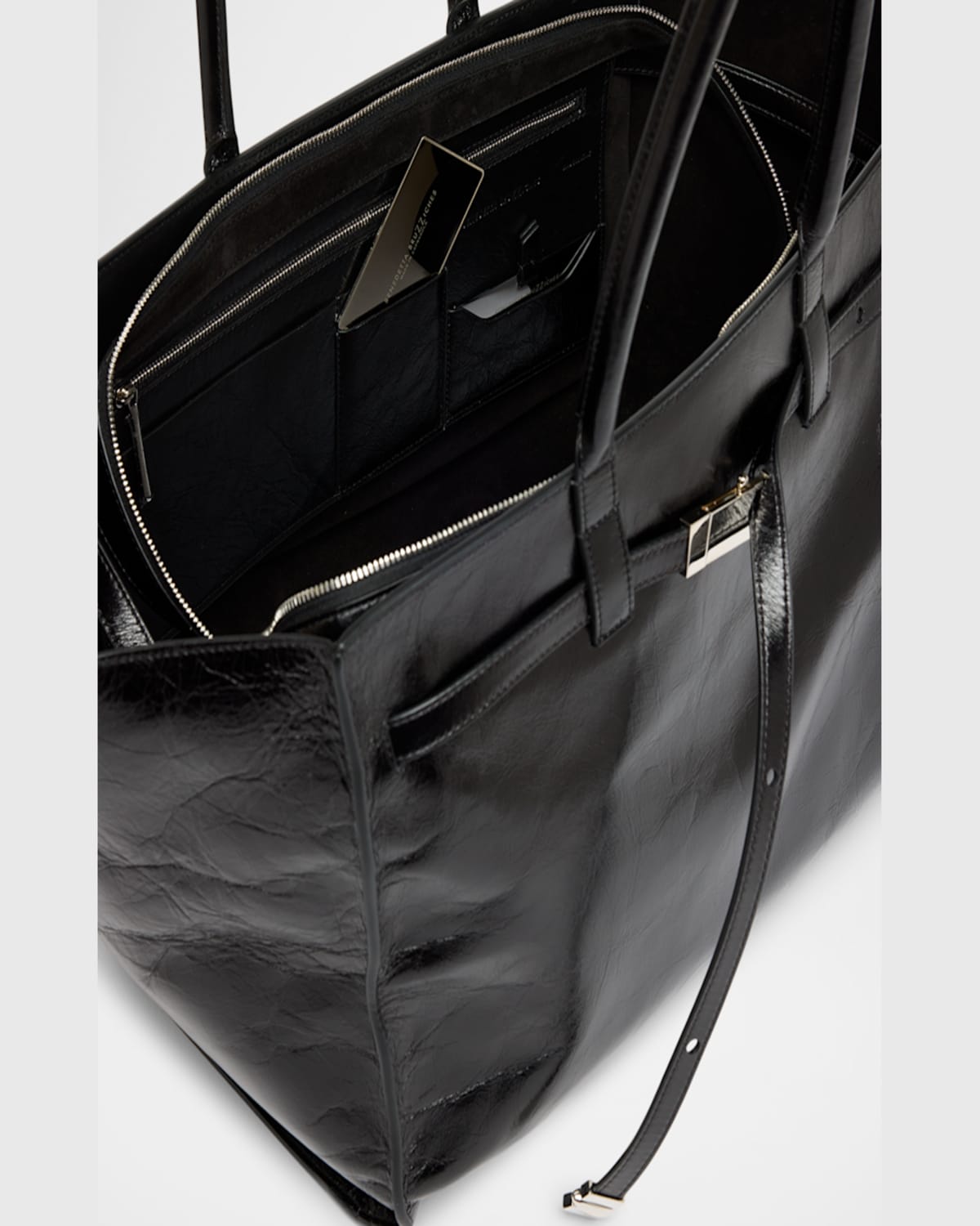 Benedetta Bruzziches Mame La Petite Crinkled Leather Shoulder Bag In Nightly
